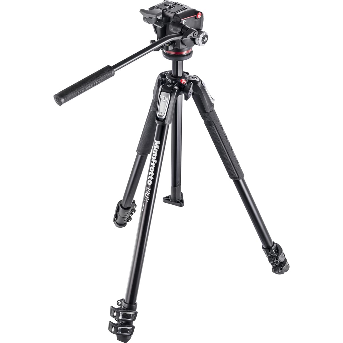 Manfrotto マンフロット カメラ 三脚 MK190X3-2W 190 Aluminum 3 Section Tripod Kit with MHXPRO-2W F..