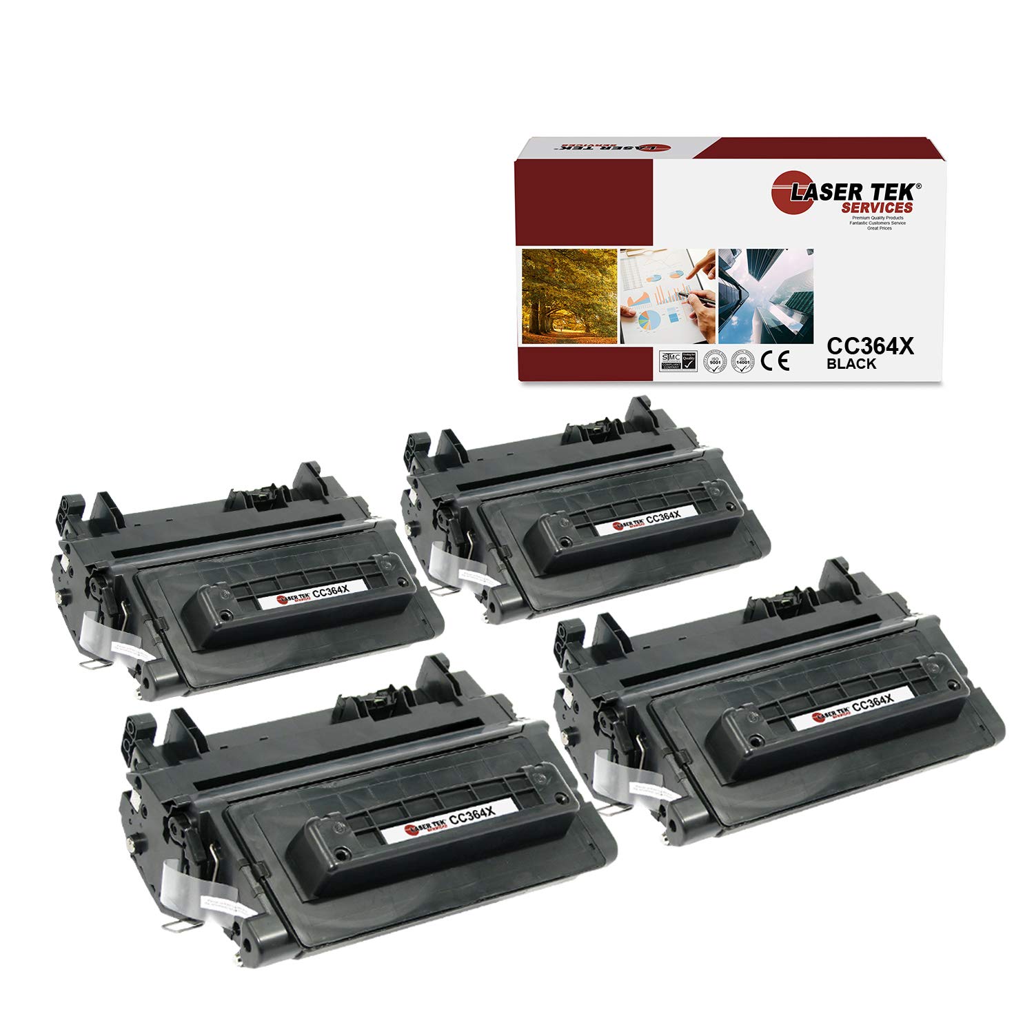 Ink Cartridges - Laser Tek Services 互換トナーカートリッジ HP 64X CC364X用 HP Laserjet P4015dn P4015n P4015tnプリンターに対応 (ブラック 4パック) - 24 000ページ