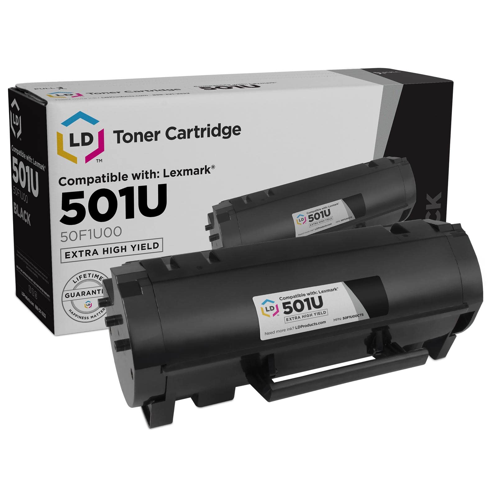 LD 互換トナーカートリッジ 交換用 Lexmark 501U 50F1U00 ウルトラハイイールド(ブラック)