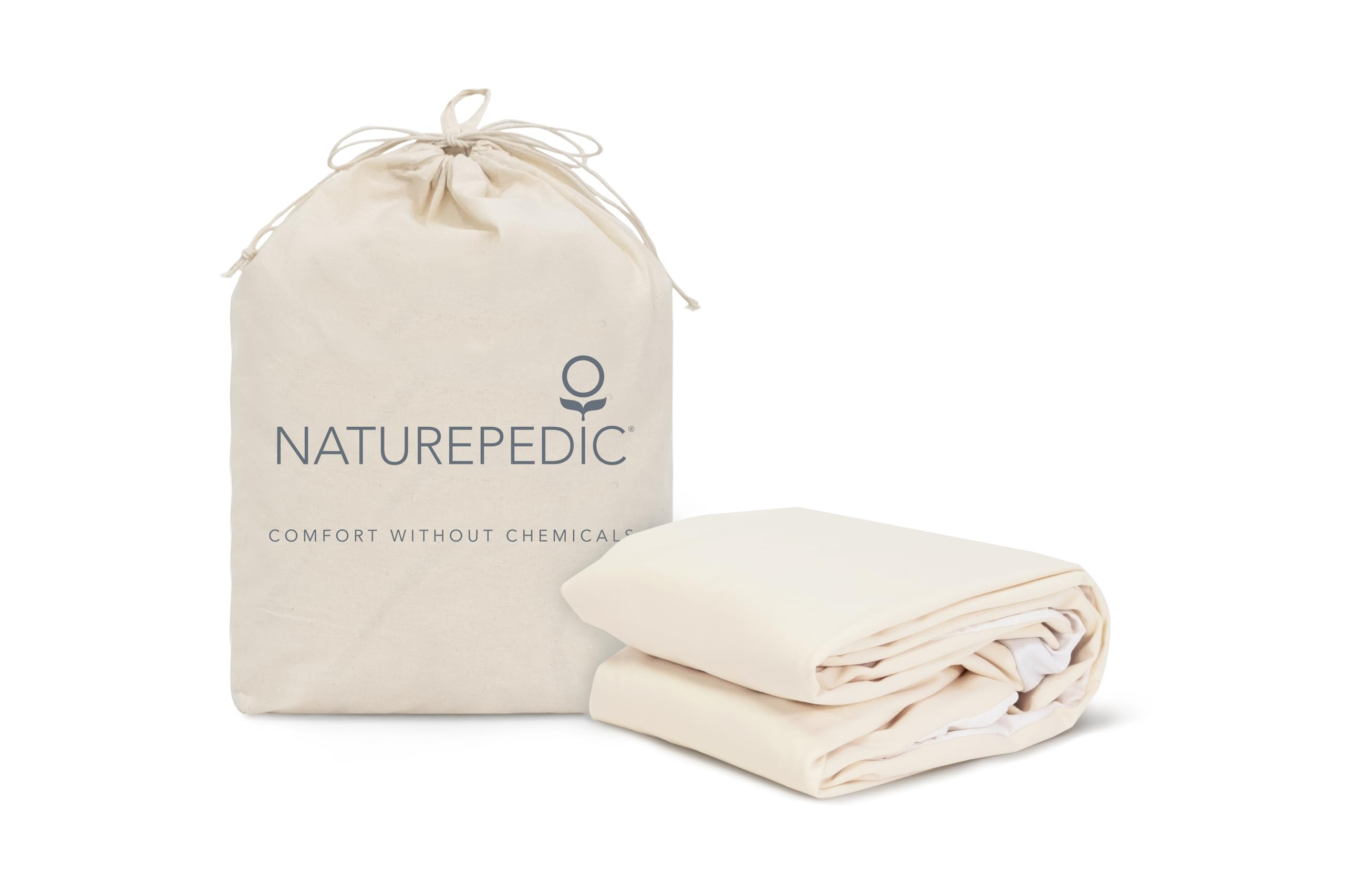 Naturepedic Organic Waterproof Fitted Stretch Knit Protector Pad - Full by Naturepedic