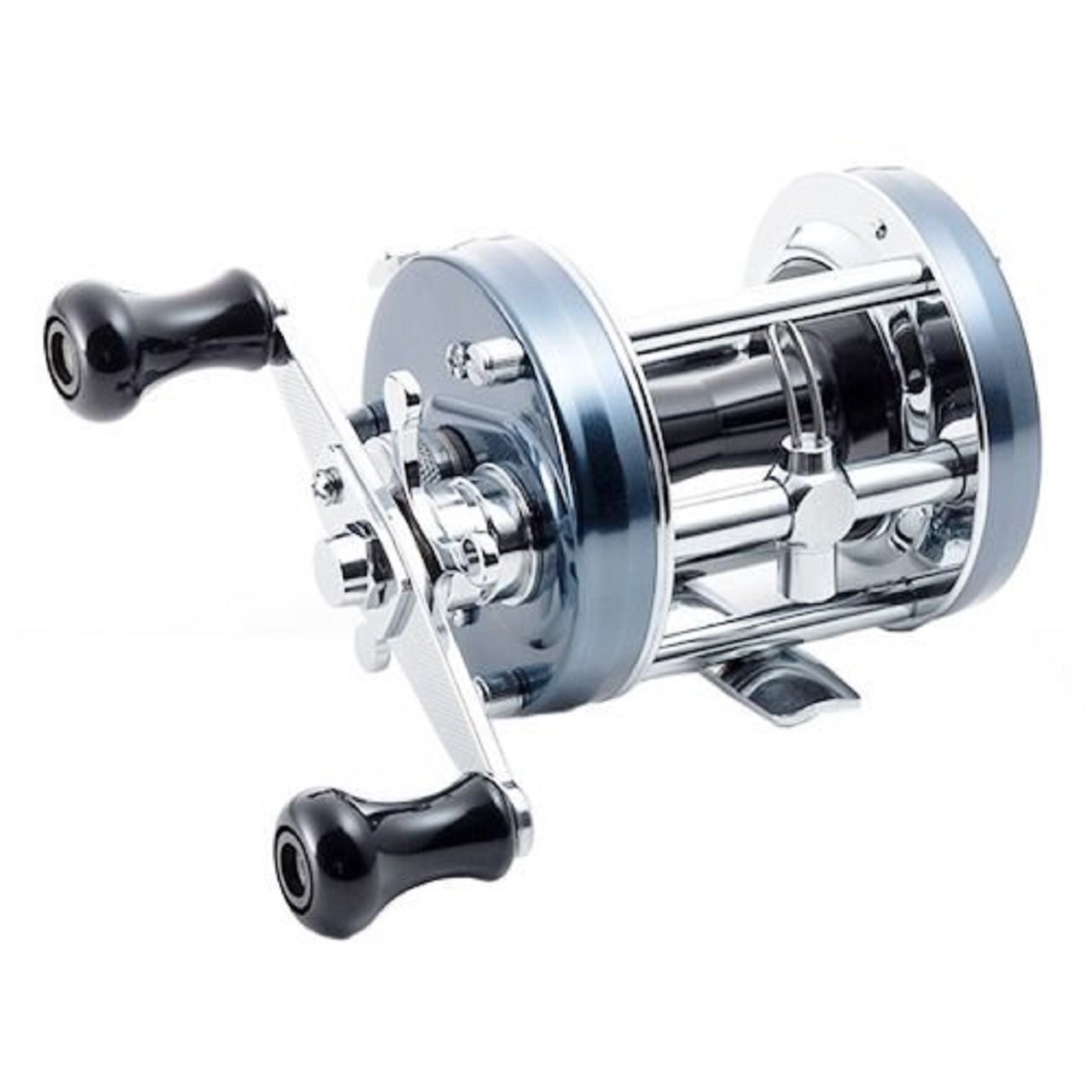AbuGarcia (アブガルシア) アンバサダー (Ambassadeur) 6500CS ロケット ブルーグレー 右巻き ダブルハンドル バス ライギョ ナマズ トップウォーター丸形リール