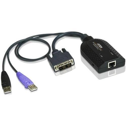 Aten ka7166 DVI USB仮想メディアKVMアダプタケーブル、スマートカードリーダー