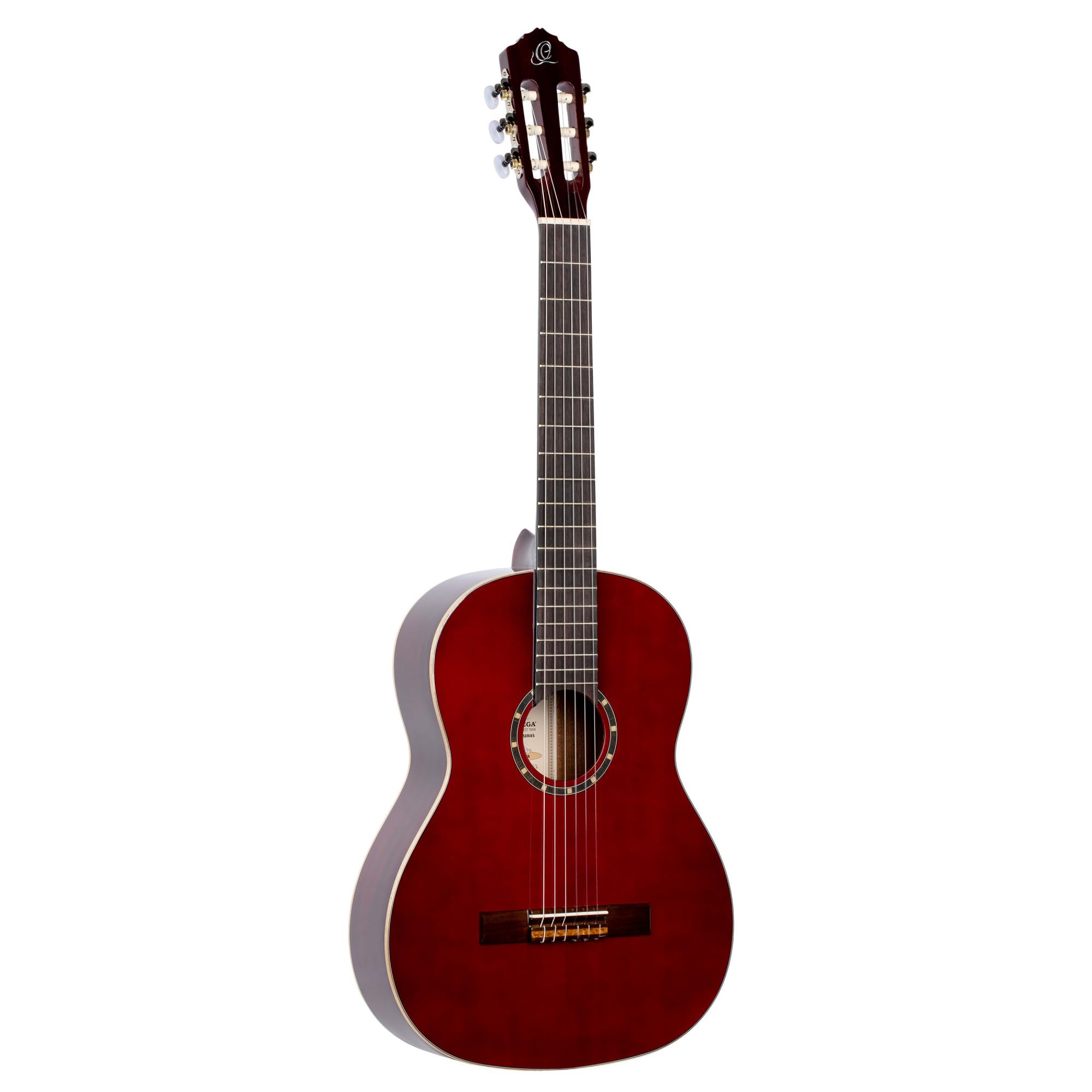 Ortega Guitars R121WR Family Series Nylon 6弦 Guitar with Spruce Top and Mahogany Body Wine Red ..