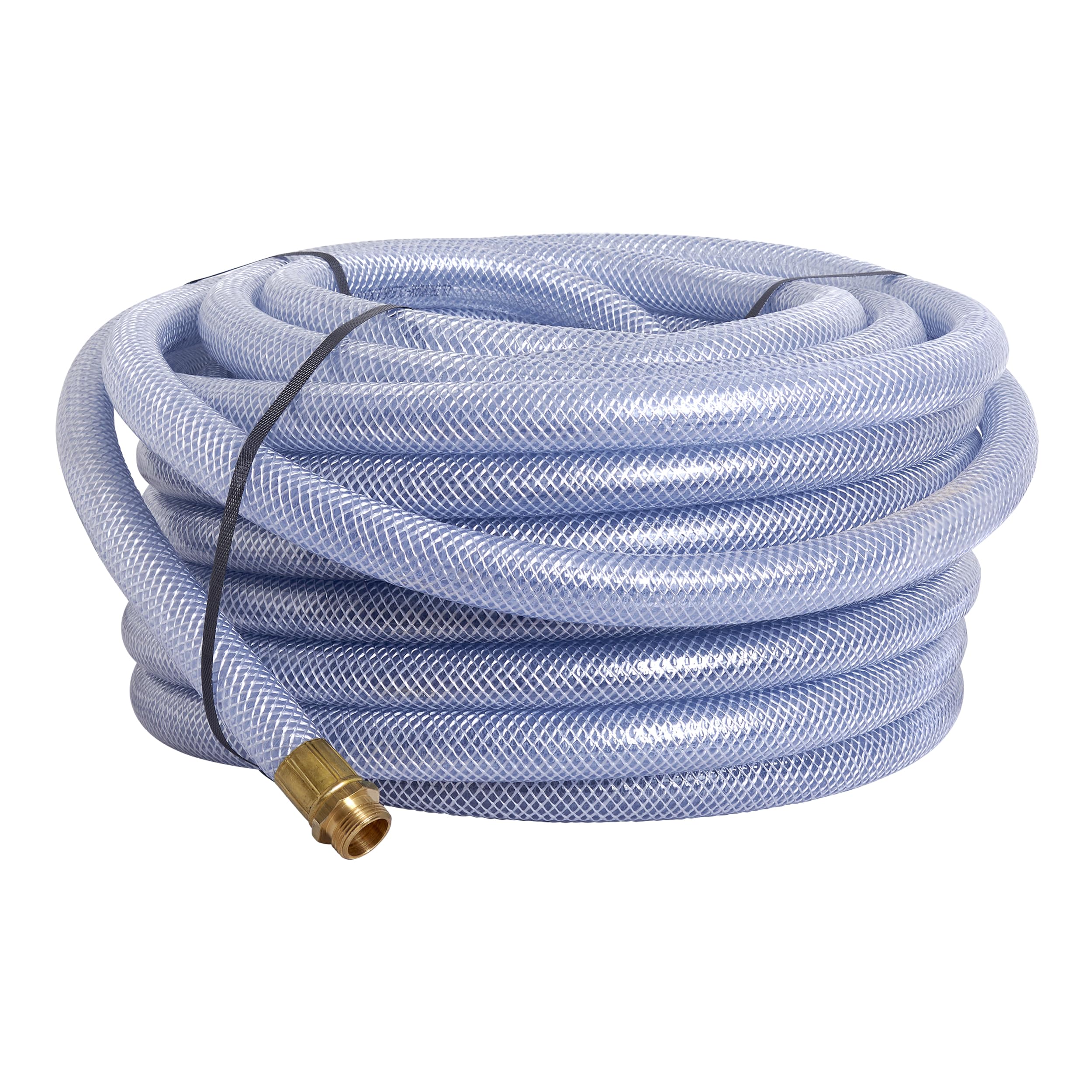 Underhill UltraMax 業務用ガーデンウォーターホース 100フィート 高耐久 柔軟 ねじれ防止 非導電性 600psi H10-100C 1インチ x 100フィート クリア