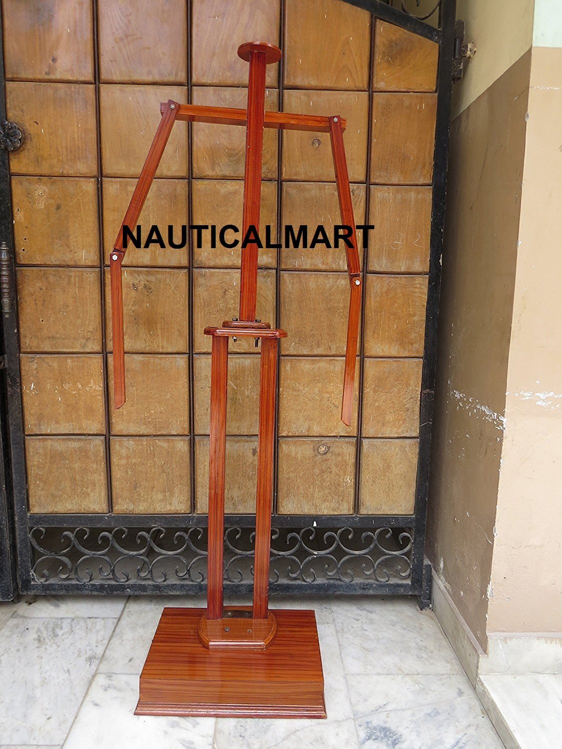 NAUTICALMART Full Suit Of Armor Wooden stand