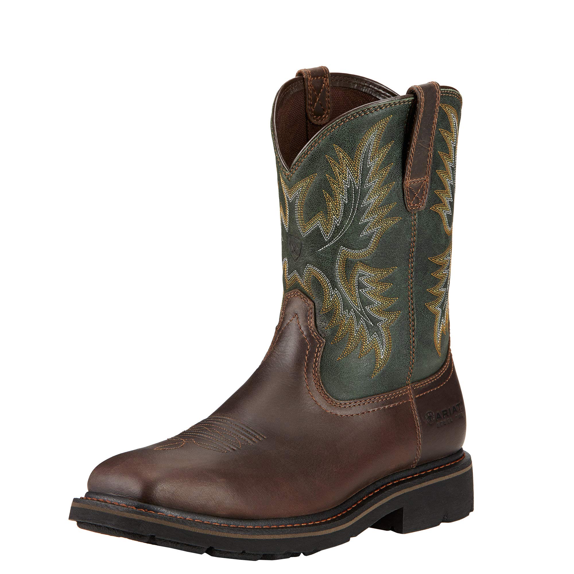 Ariat メンズ Sierra ワイドスクエアスチールトゥワークブーツ US サイズ: 11 Wide カラー: ブラウン