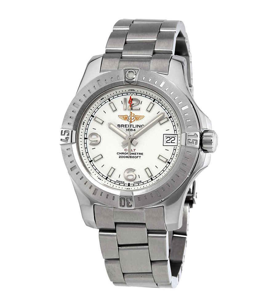 Breitling Colt 36 クロノメーター シルバーダイヤル レディース腕時計 A7438911/G803-178A モダン