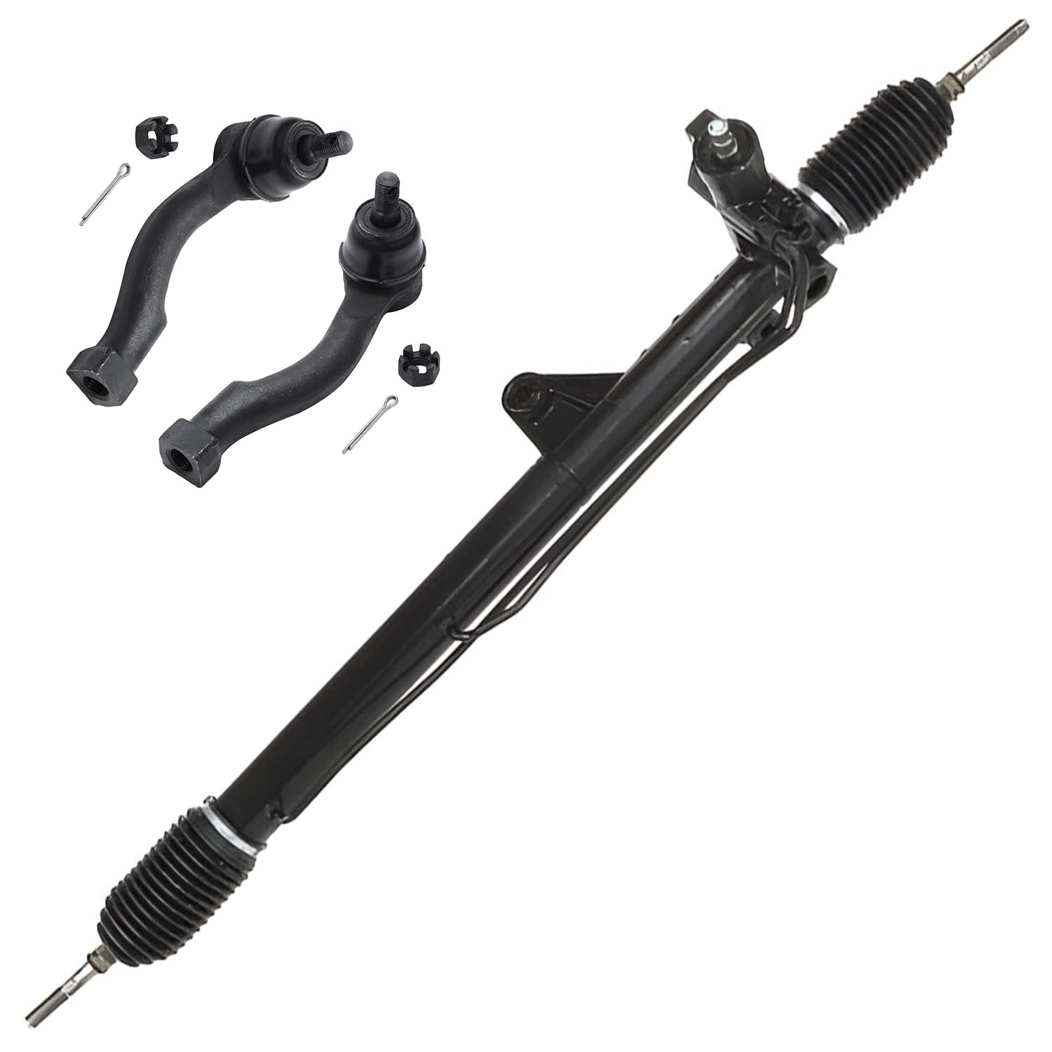 デトロイト車軸コンプリートパワーステアリングラック&ピニオンアセンブリ + 4つのインナー&アウタータ..