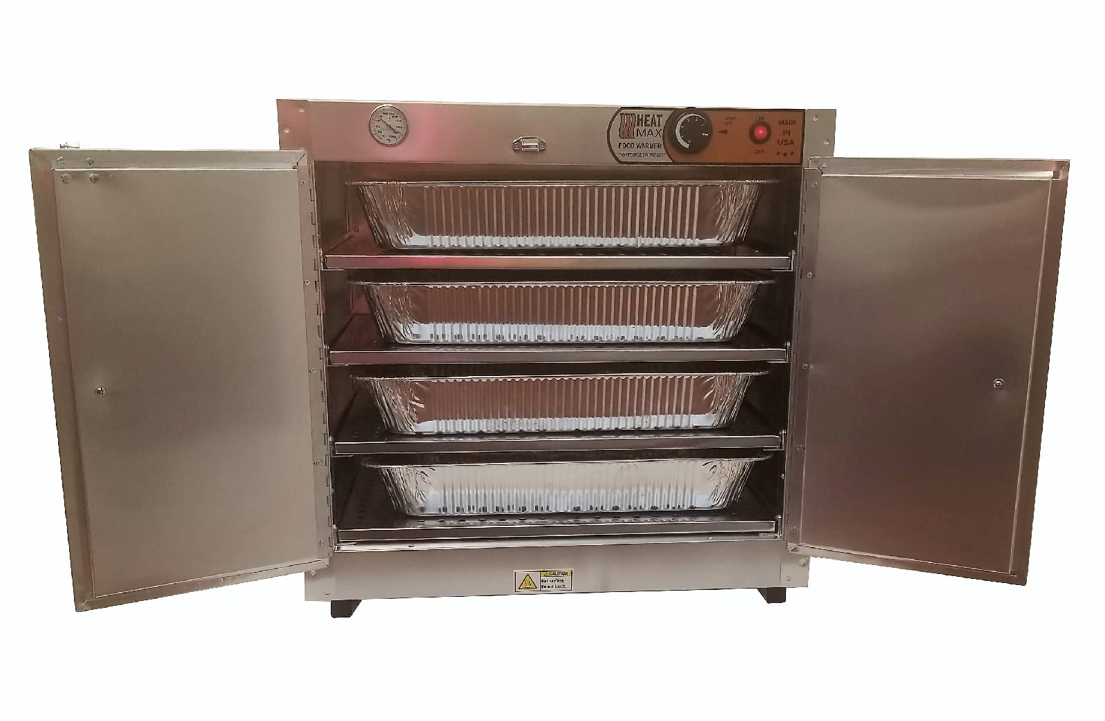 HeatMax 251524 Party Catering Hot Box Food Warmer for 4 Full Size Disposable Trays