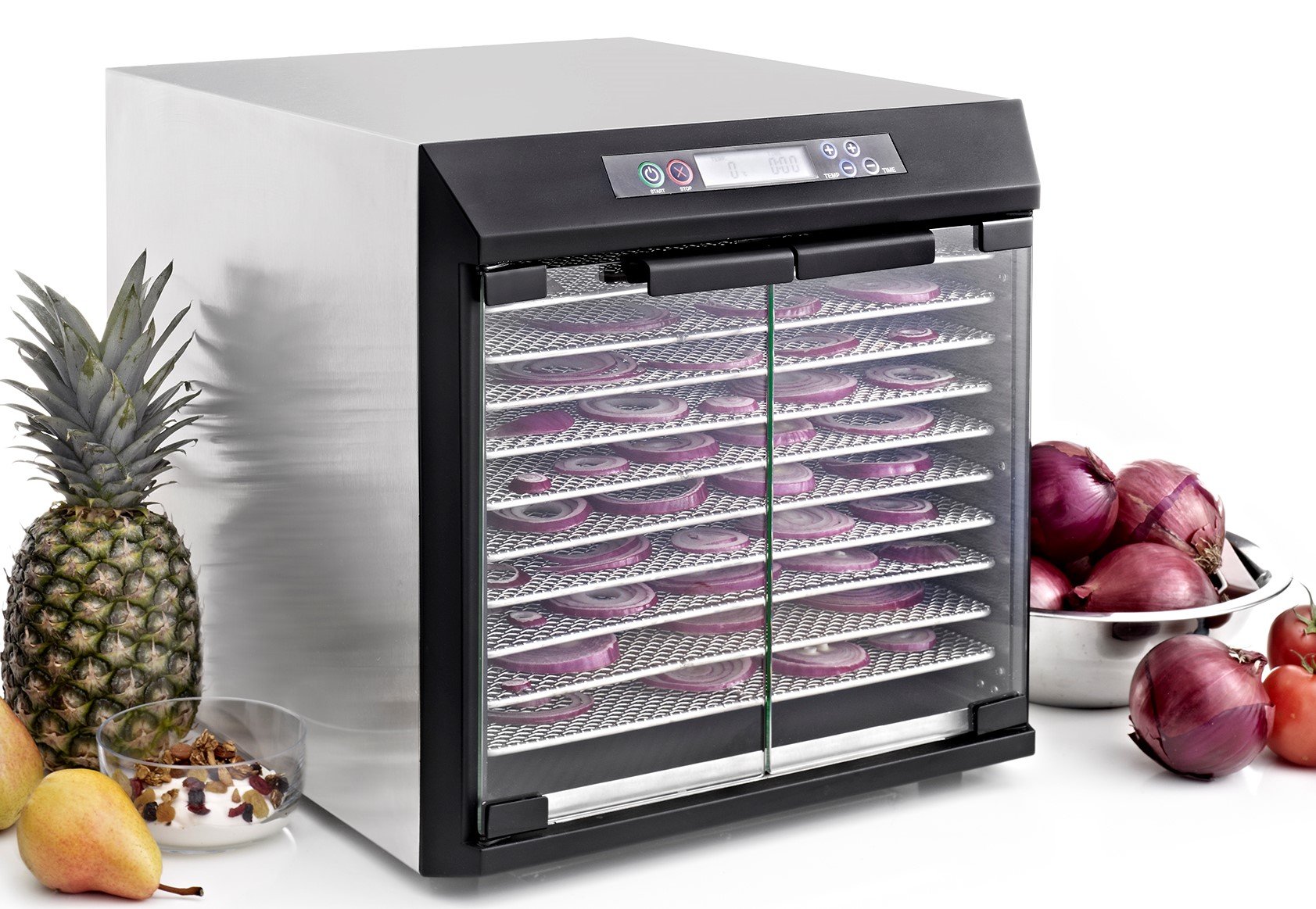 Excalibur エクスカリバー 食品乾燥機 フードディハイドレーター 10 Tray Digital Stainless Steel Dehydrator with Glass Doors【並行輸入】