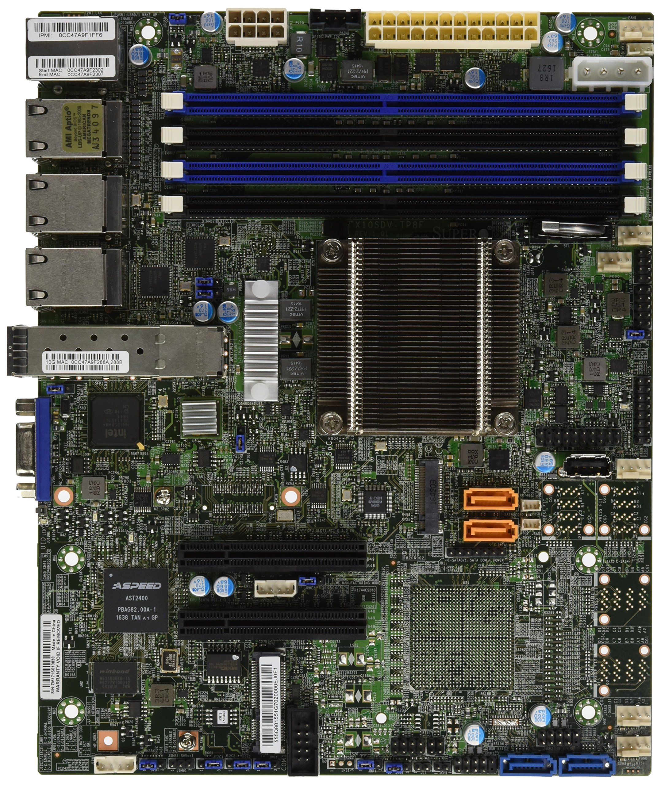 BROTHER - Supermicro Intel XeonプロセッサとFlexATX Soc d-1518 2.2 GHz 4コア、FCBGA 1667マザーボードx10sdv-tp8 F-o