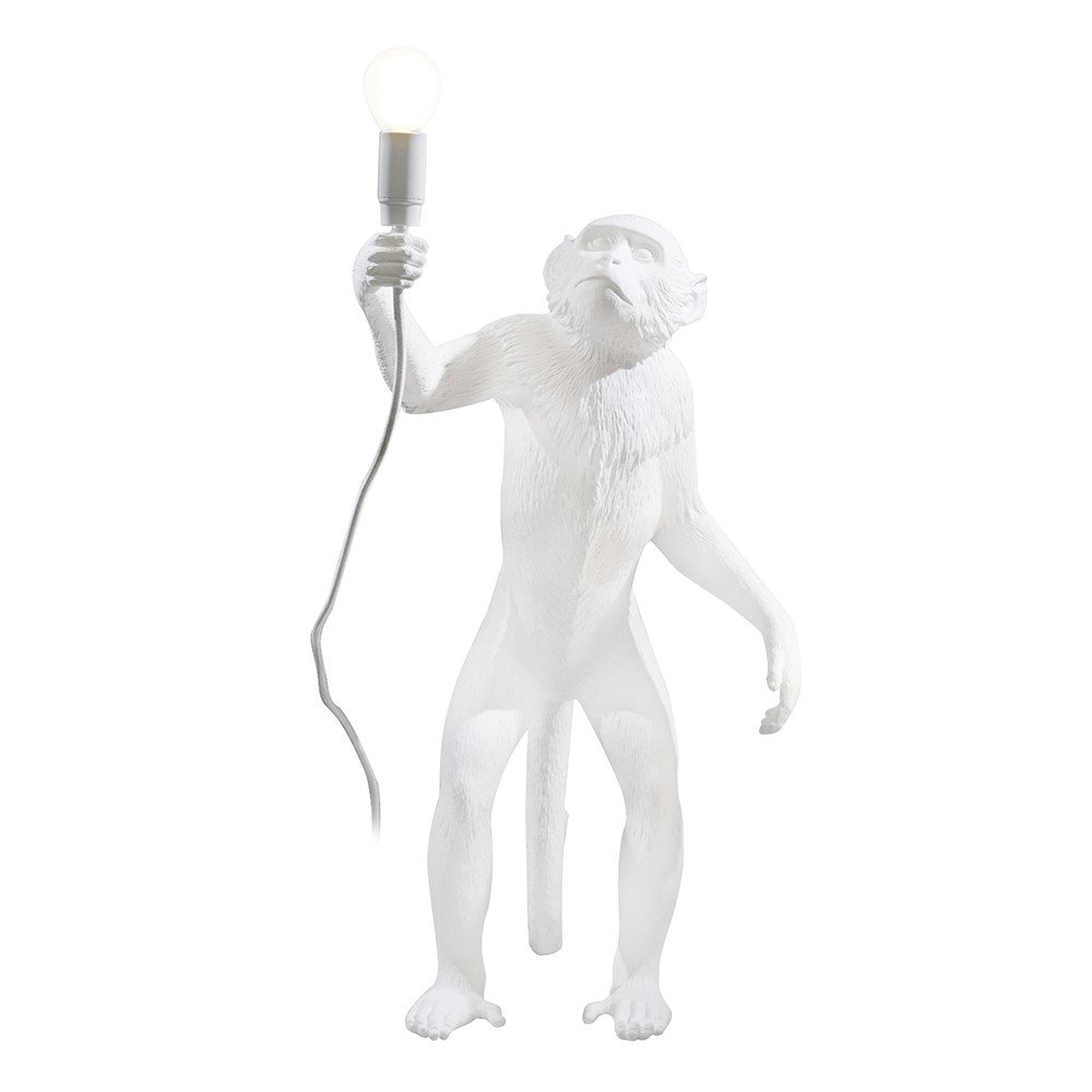 Seletti Monkey Lamp Standing Monkey-shaped lamp white 110 Volt
