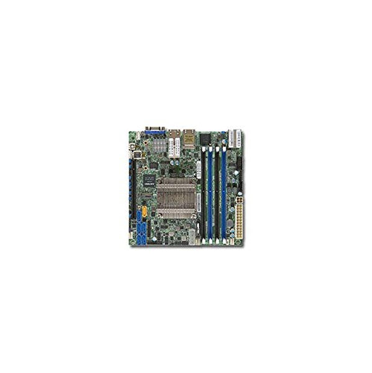 SUPERMICRO X10SDV-4C-TLN4F - Motherboard - mini ITX - Intel Xeon D-1518 - USB 3.0 - 2 x 10 Gigabit LAN 2 x Gigabit LAN - onboard graphics