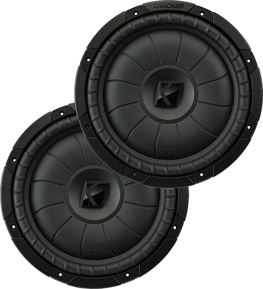 (2) Kicker 43CVT124 12 Single Voice Coil 4-Ohm Car Stereo Subwoofers totaling 800 Watt by Kicker