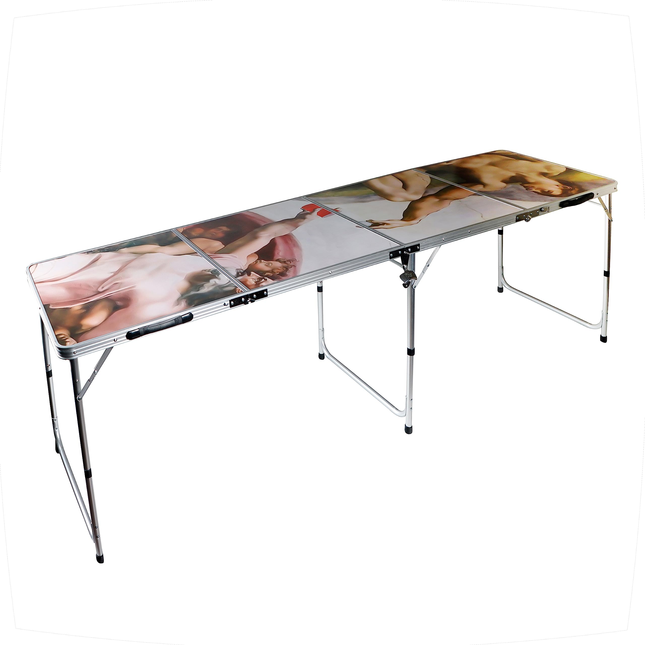 8 ' Folding Beer Pong Table withボトルOpener、ボールラックと6 Pong Balls ? Sistineデザイン ? byレッドカップPong
