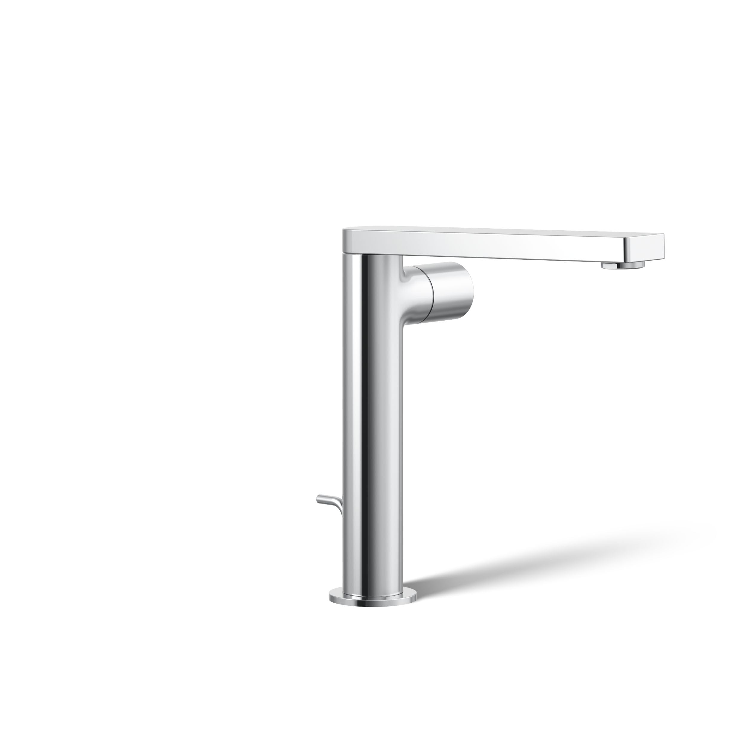 KOHLER K-73159-7-CP 構成 トールシングルハンドル バスルームシンク蛇口 円柱ハンドル付き 光沢クローム