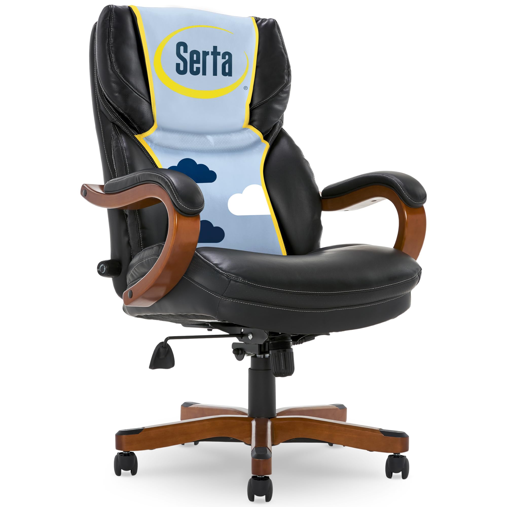 Serta Executive Office Chair in Black Bonded Leather 141［並行輸入］