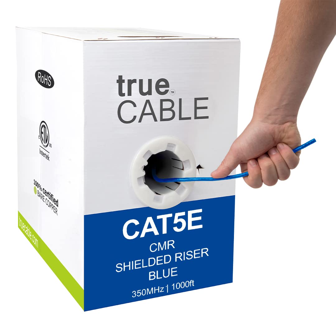 trueCABLE Cat5e ������ɥ饤���� (CMR) 1000�ե����� �֥롼 24AWG ����åɥ٥�Ƽ 350MHz ETL���� ���Υۥ��륷����� (FTP) �Х륯�������ͥåȥ����֥�