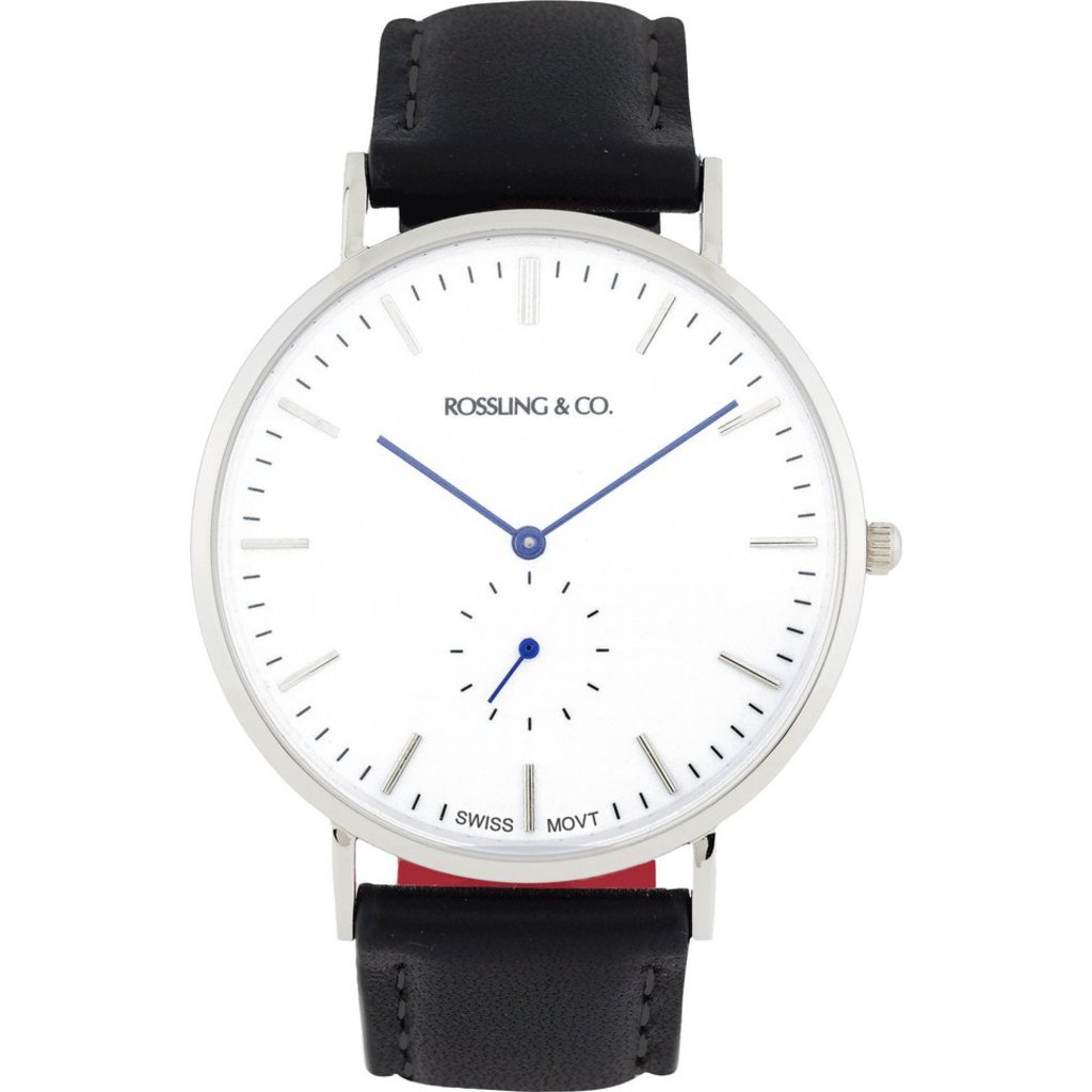 Rossling & CO ロスリングアンドコ Classic 40mm メンズ 腕時計 ビジネス カジュアル メッシュ レザー ファブリック バンド (RO-001-004 (ROGART ロガート))