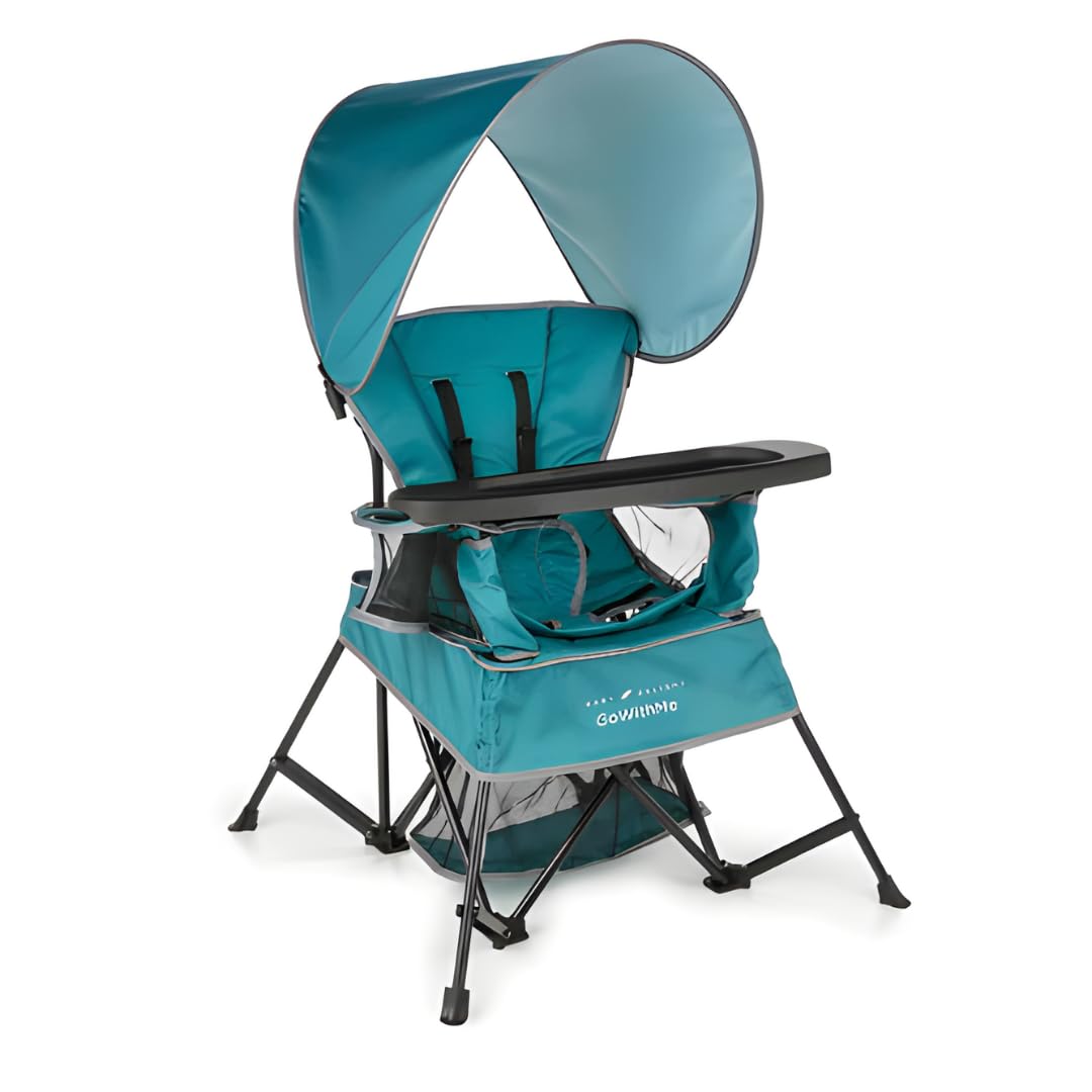 Baby Delight Go with Me Chair | Indoor/Outdoor Chair with Sun Canopy | Teal | Portable Chair con..