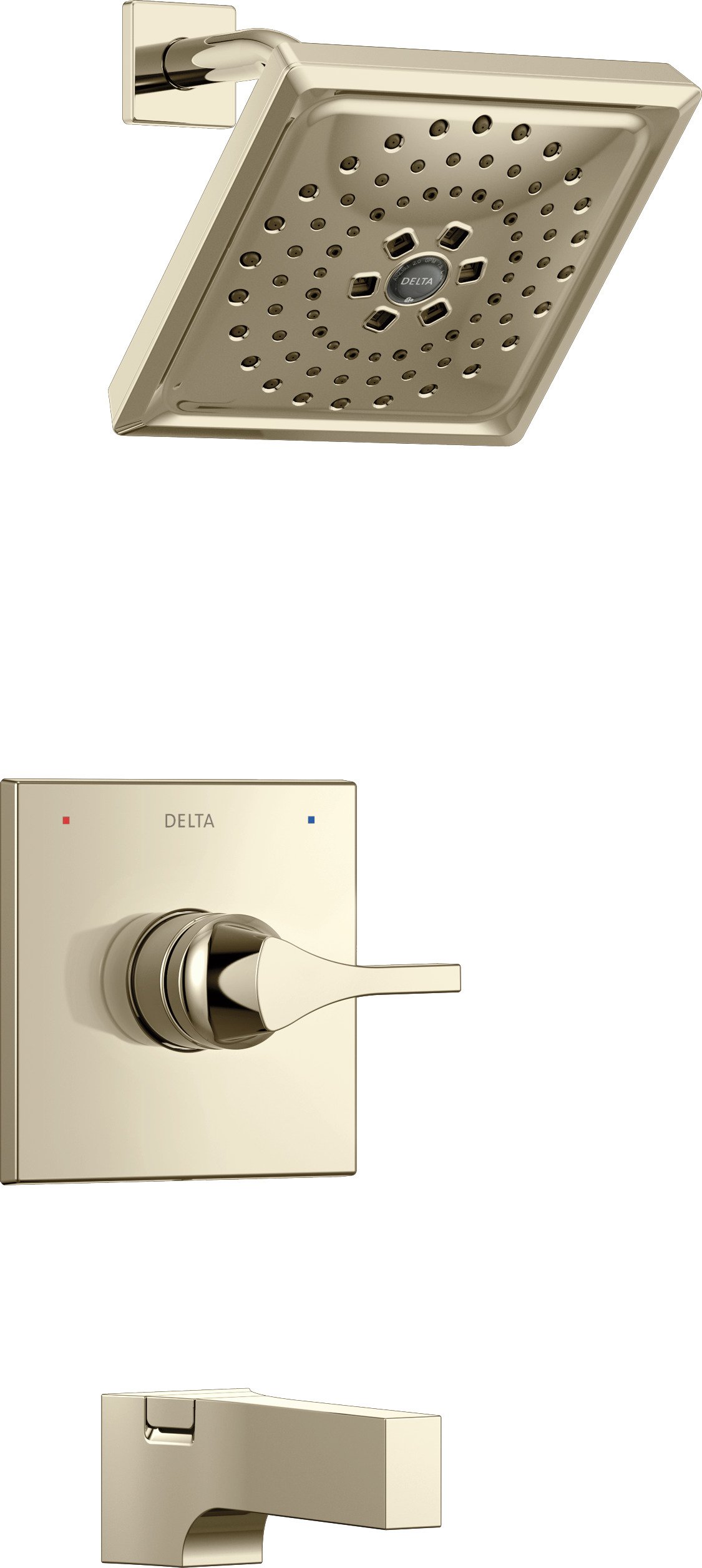 樂天商城 - Delta Faucet T14474-PN Zura Monitor 14シリーズ H2Okinetic タブとシャワートリム 光沢ニッケル