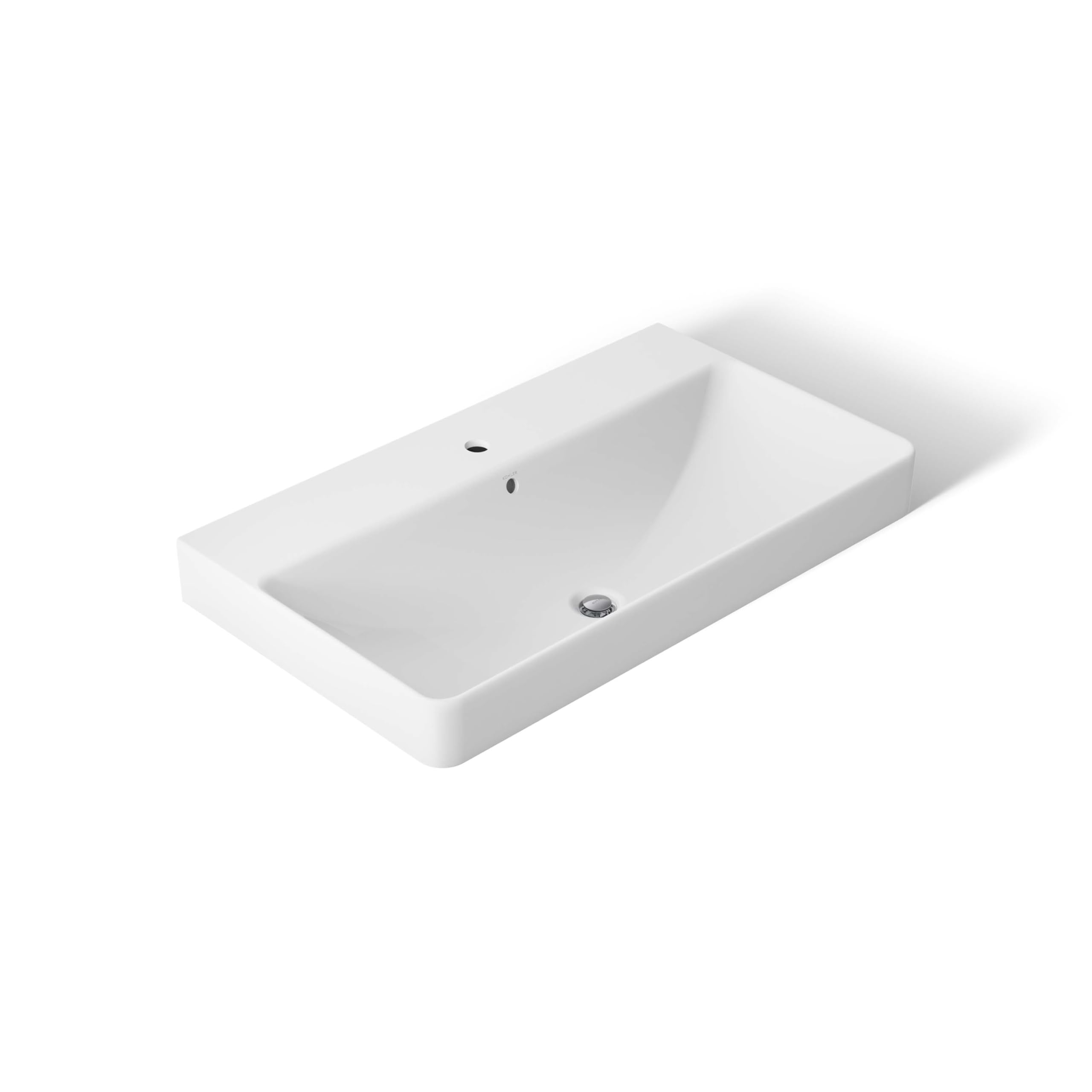 Kohler 2749 ? 1 - 0 Vox長方形Trough Singleとバスルームシンク蛇口穴ホワイト