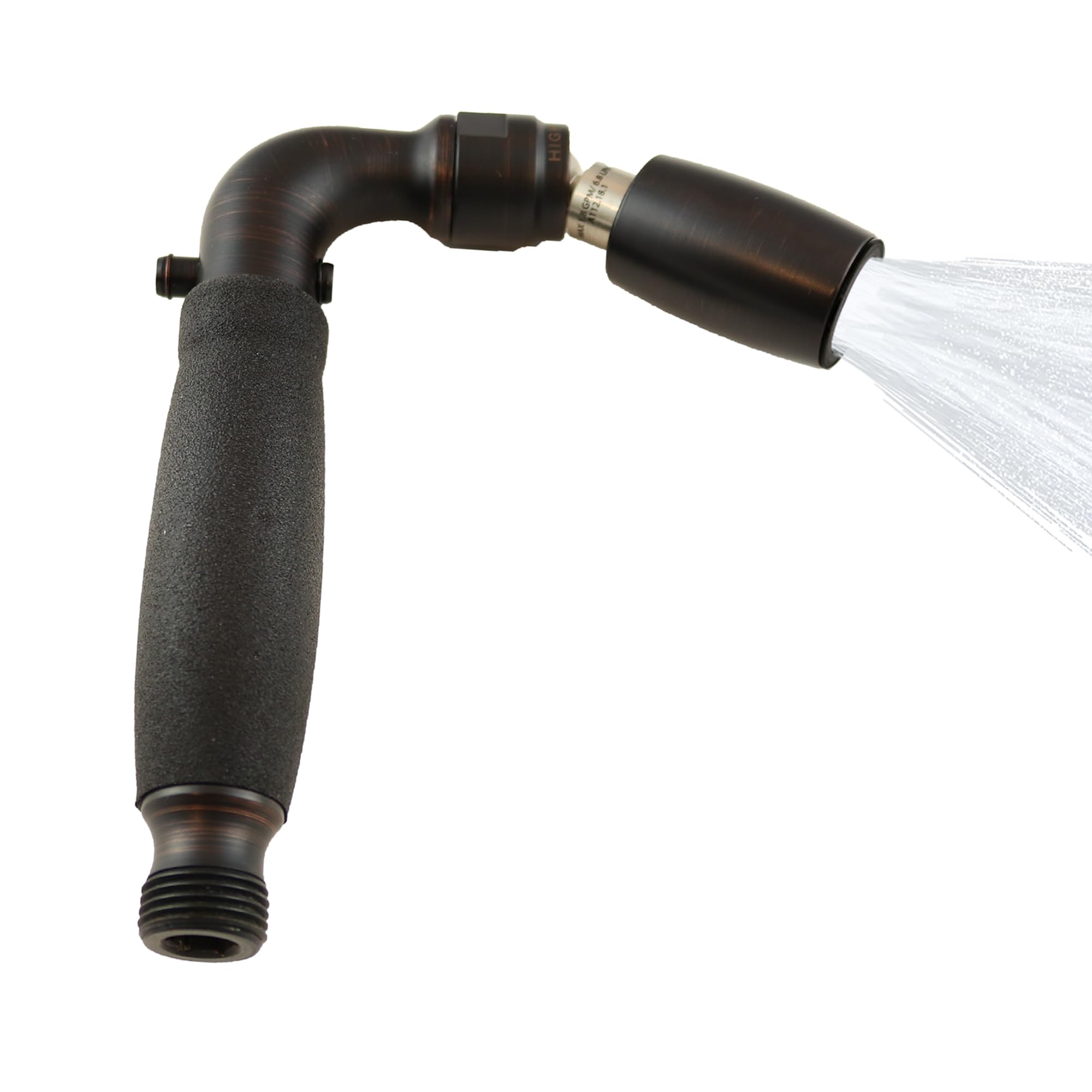 High Sierra 'sソリッドメタルハンドヘルドヘッドslip-freeグリップ& Trickle値- WaterSense証明書低フロー1.8 GPM G-HFCS-200-ORB-1.8