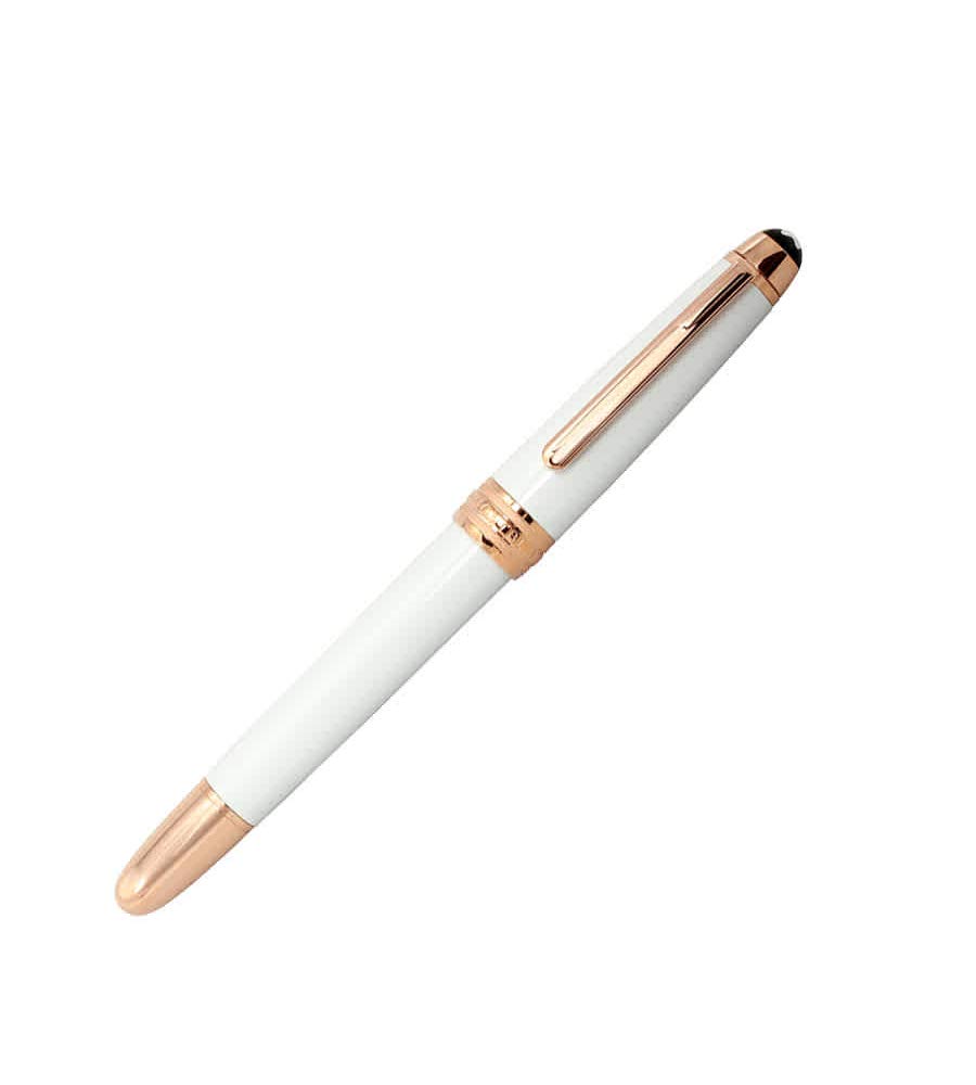 MONTBLANC モンブラン 万年筆 マイスターシュテュック ホワイトソリテール #145 レッドゴールド クラシック F