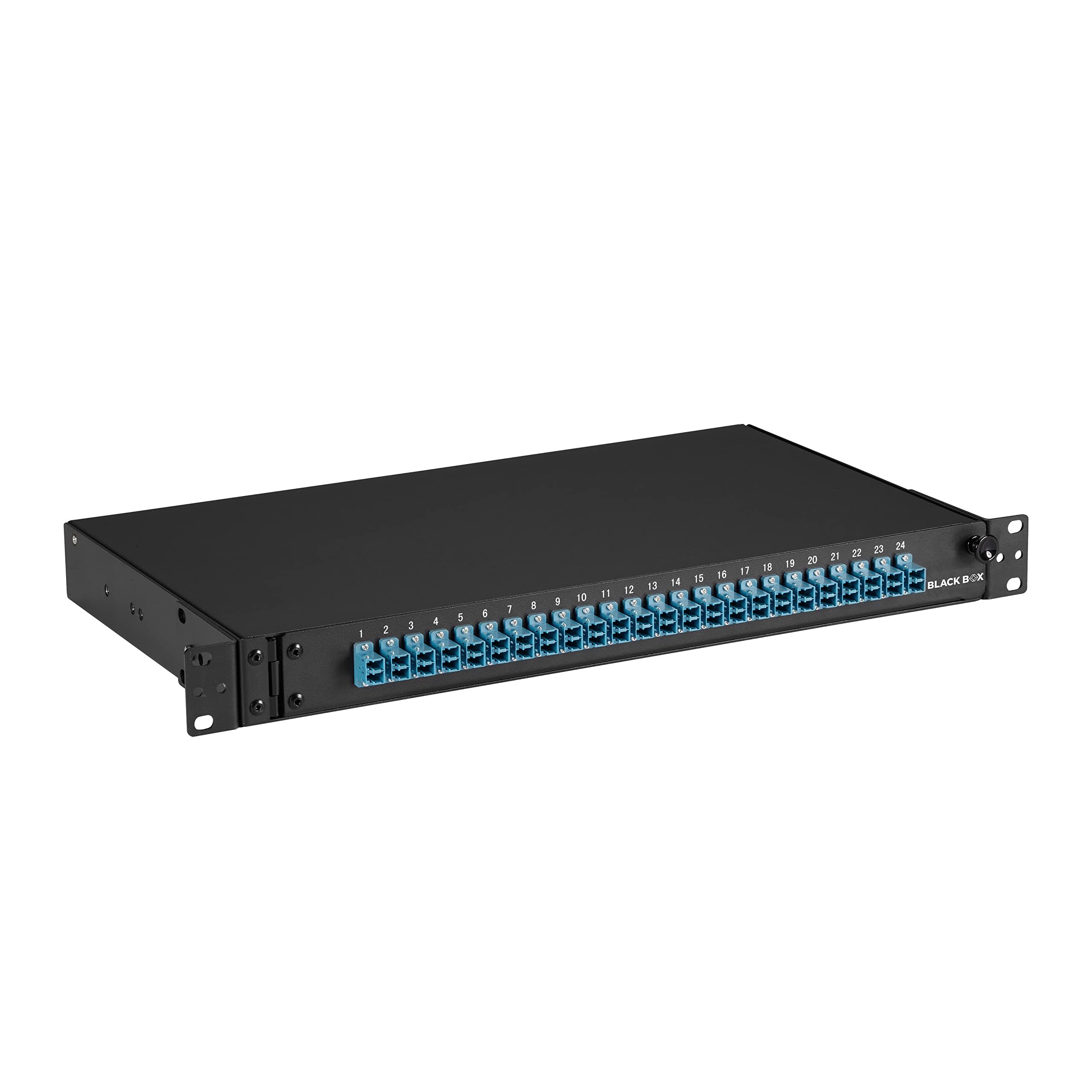 Black Box Rackmount Preloaded Fiber Enclosure 1U (24) Duplex LC Pair