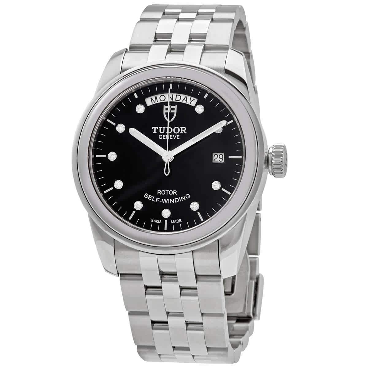 Tudor Glamour Day & Date 56000 �֥�å�������� ���ƥ�쥹�������� 39mm ��󥺥����å�