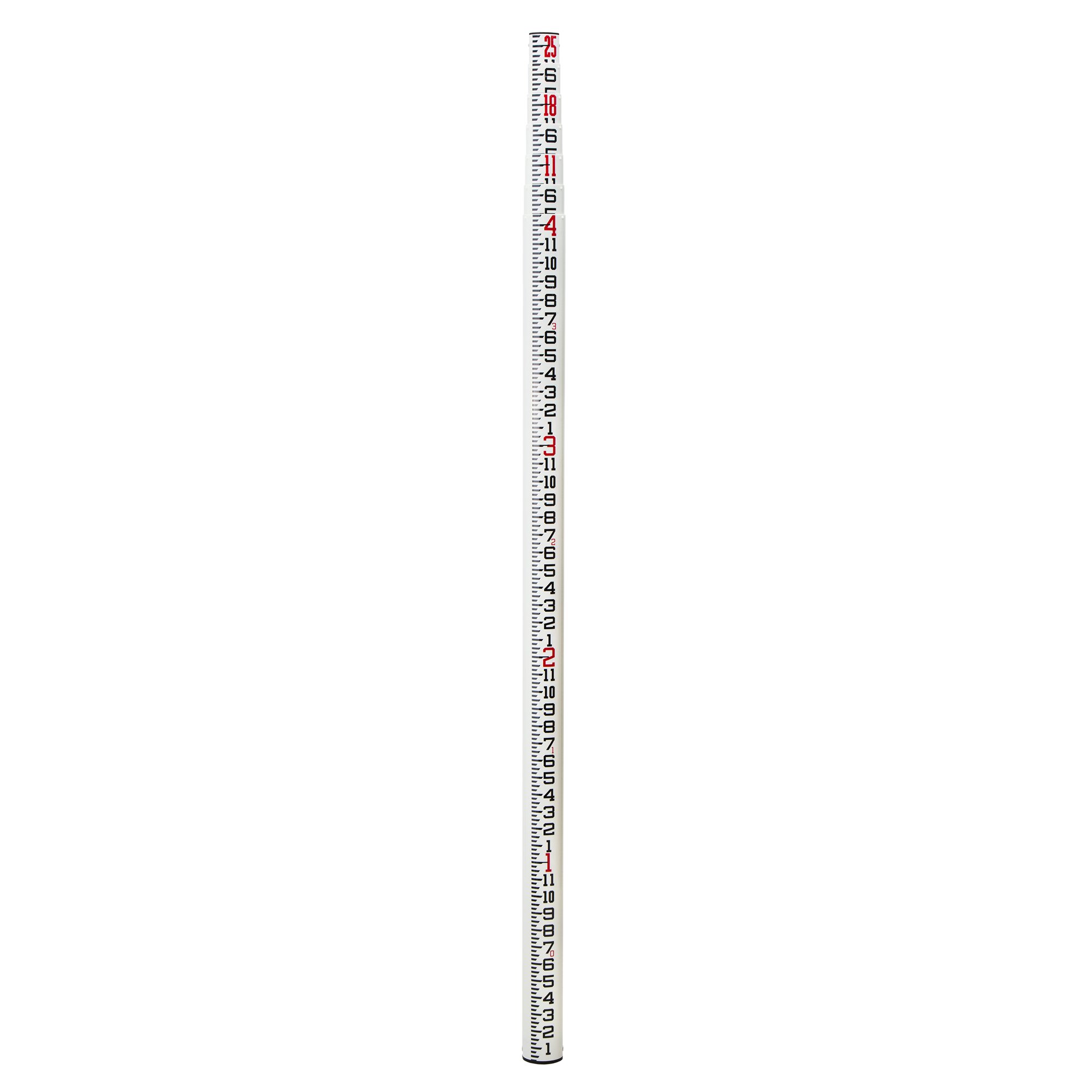 AdirPro Surveyor's 楕円形 グラスファイバーレベリングロッド 25フィート (フィート/インチ) キャリーバッグ付き