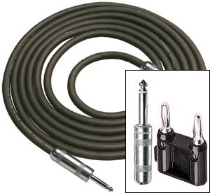 Rapco r14 ? 100bl 100足スピーカーケーブル、14ゲージ1 / 4 Inch toバナナ