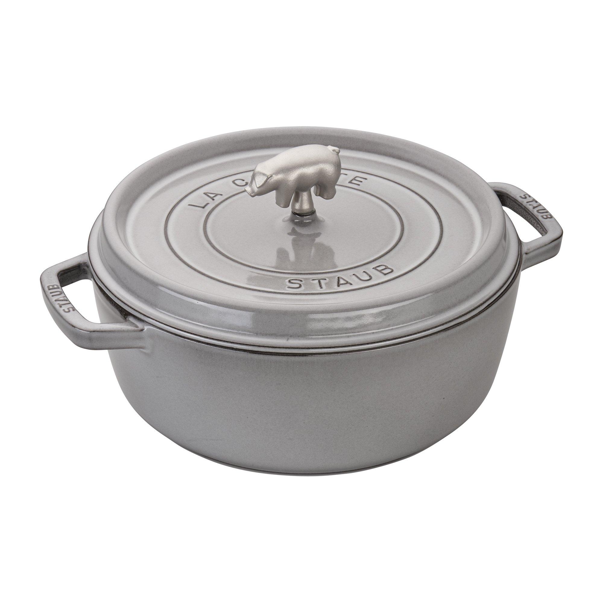 樂天商城 - Staub 鋳鉄製 6クォート Cochon 浅いワイドラウンドココット グラファイトグレー フランス製