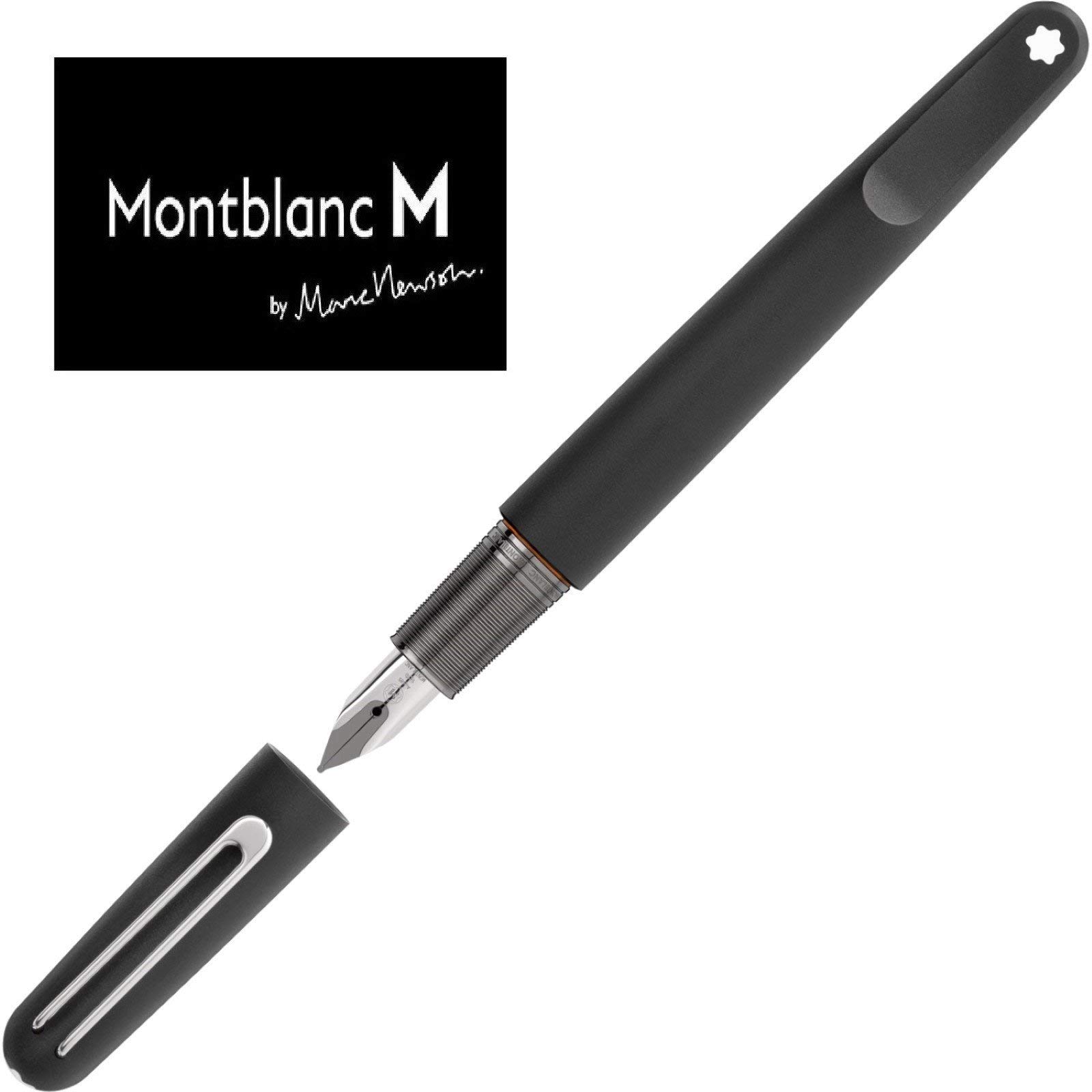 Montblanc M Ultra Black Fountain Pen Precious Black Resine Mat