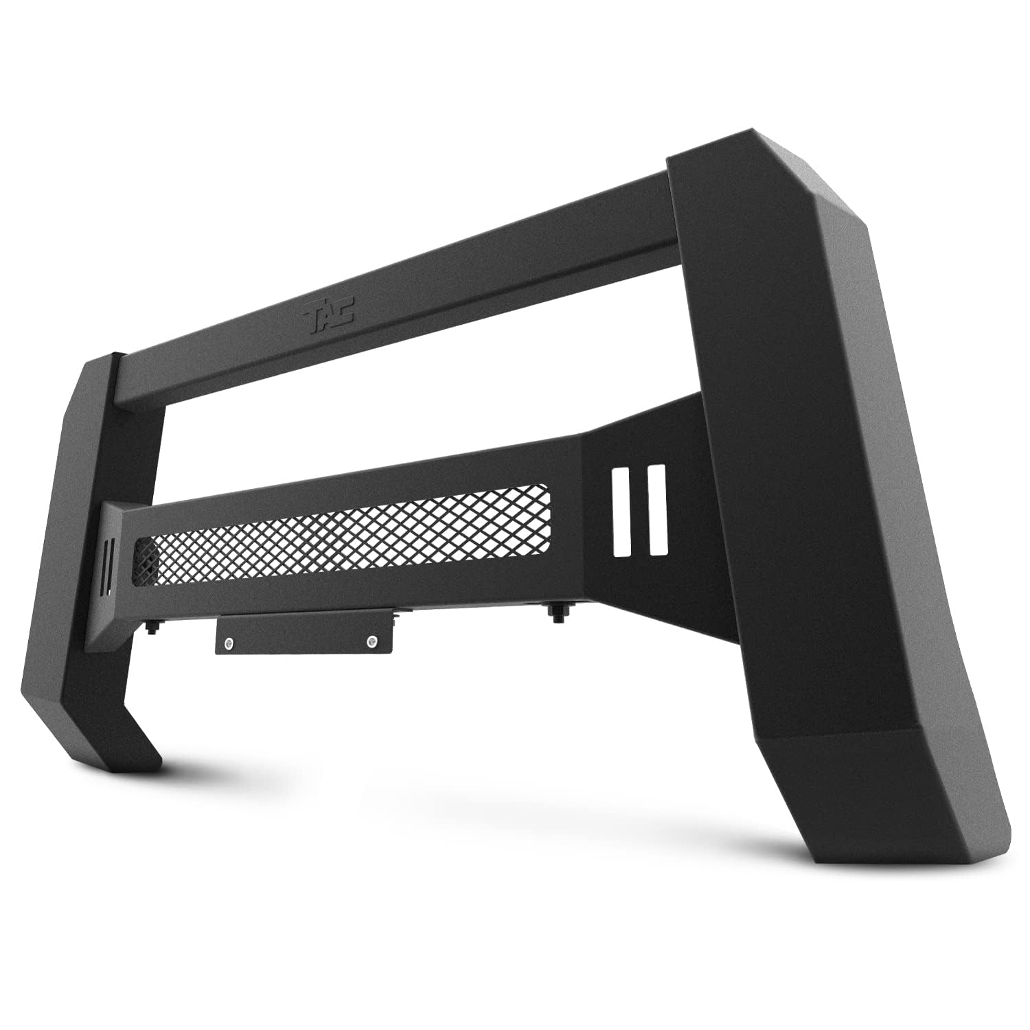 TAC PredatorメッシュバージョンModularブルバーブラシのピックアップトラックフロントバンパーグリルガードFine TexturedブラックSuitable for LEDオフロードライト 2005-2017 TOYOTA TACOMA ブラック TEC1-T10AC2TM