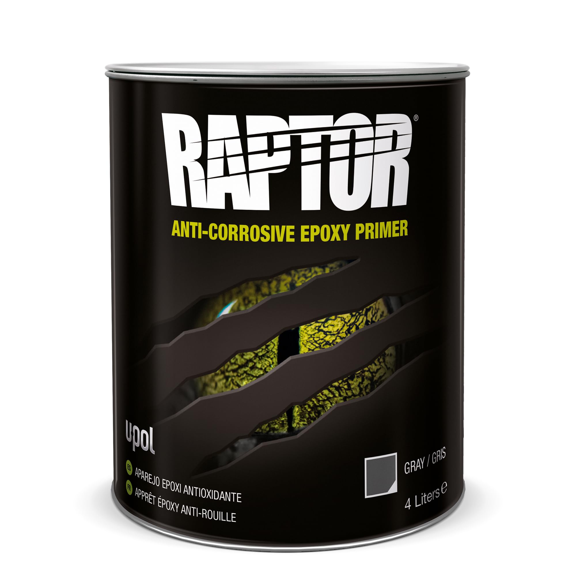 Raptor 防錆エポキシプライマー 自動車用プライマー 防錆 腐食防止 長持ち グレー 4L