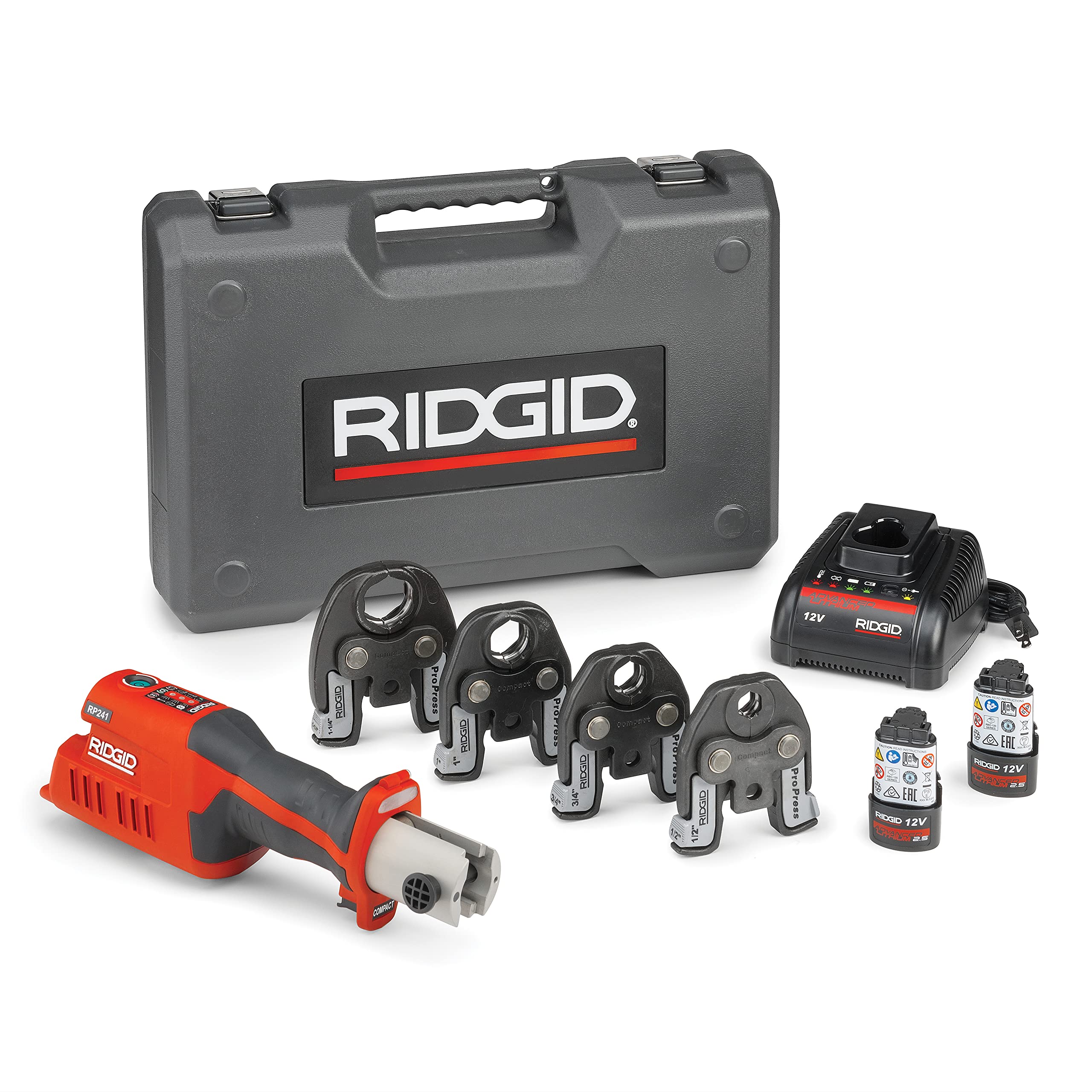 Ridgid 57363 RP 241 プレスツールキット 1/2インチ-1-1/4インチ PP+LIO
