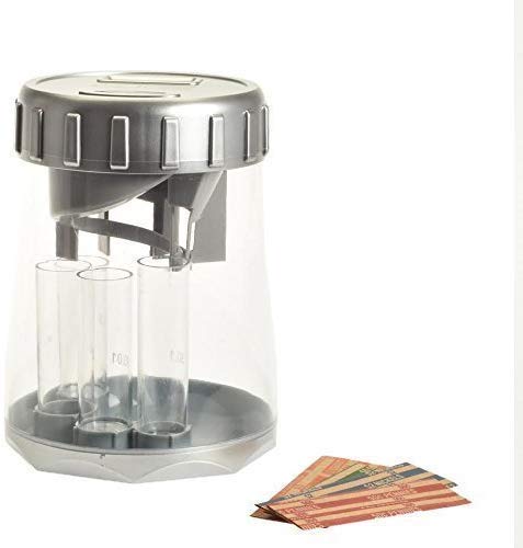 (Coin Sorter) - Automatic Coin Sorter Electronic Coin Counter with 20 Starter Coin Wrappers - Digitally Keeps Count of and Automatically Sorts U.S. Coins into Individual Tubes