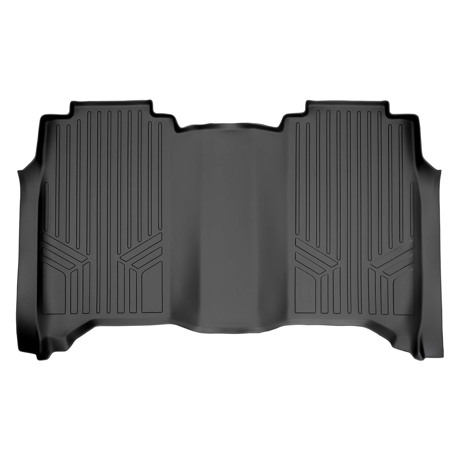 MAXFLOORMATフロアマット2 nd行の行ブラック2017 ? 2018年日産タイタン/ 2016 ? 2018 Titan XD Crew Ca..