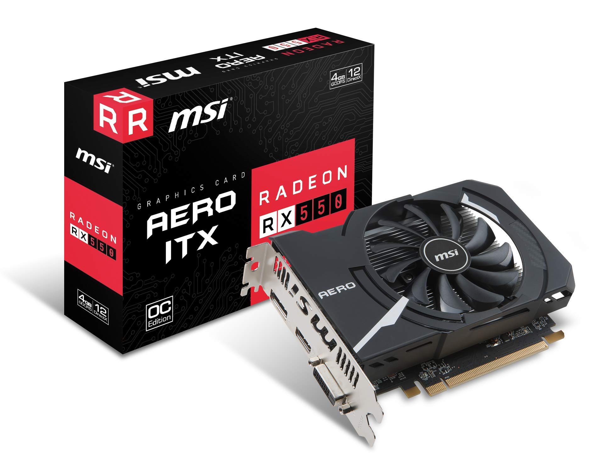 MSI Radeon RX 550 Aero ITX 4GB GDDR5 グラフィックスカード
