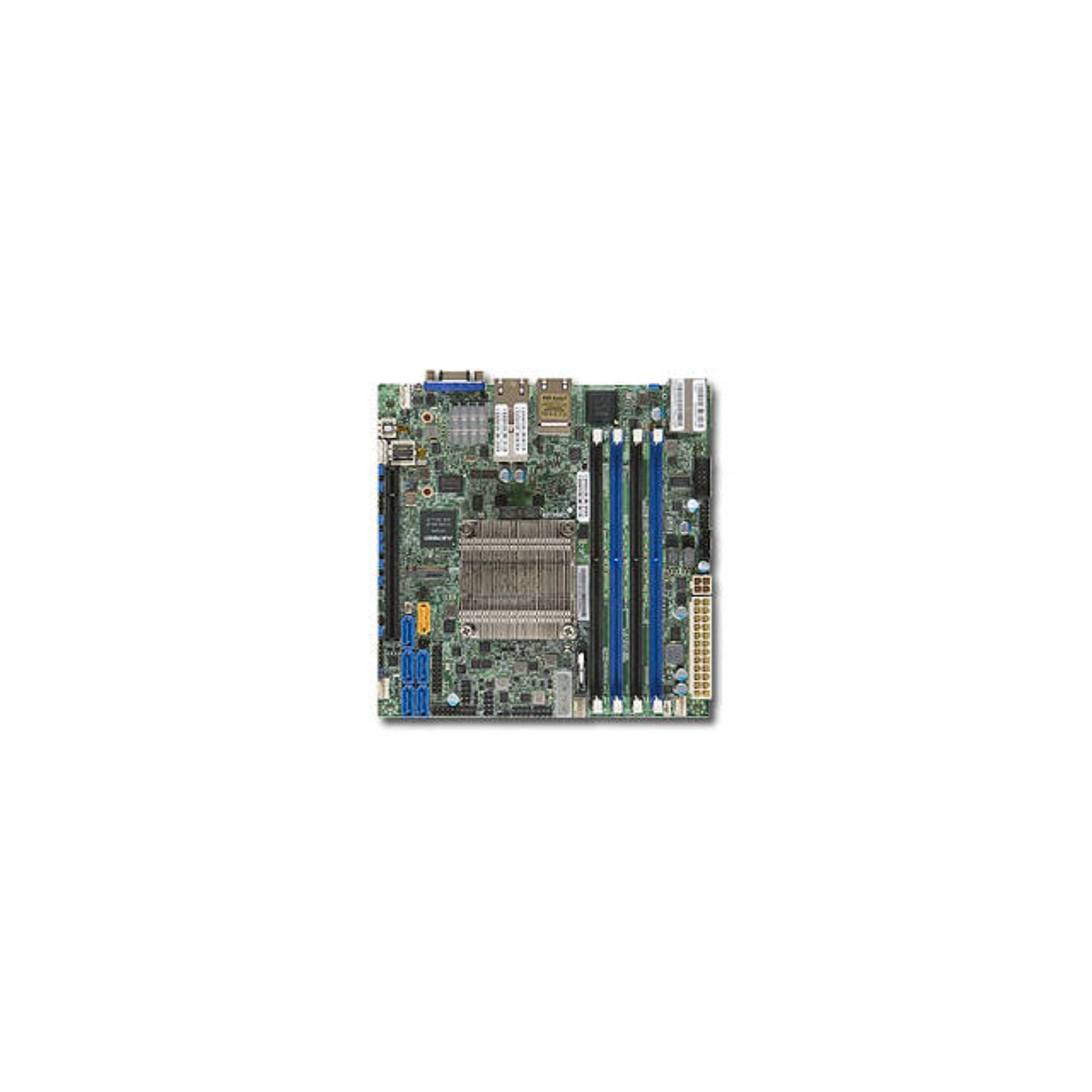 Supermicro X10SDV-8C-TLN4F サーバーマザーボード - Intel チップセット - ソケット BGA-1667 - Intel Xeon D-1520-128 GB DDR4 SDRAM 最大RAM - DIMM UDIMM RDIMM - 4 x メモリスロット - ギガビットイーサネット - 2 x USB