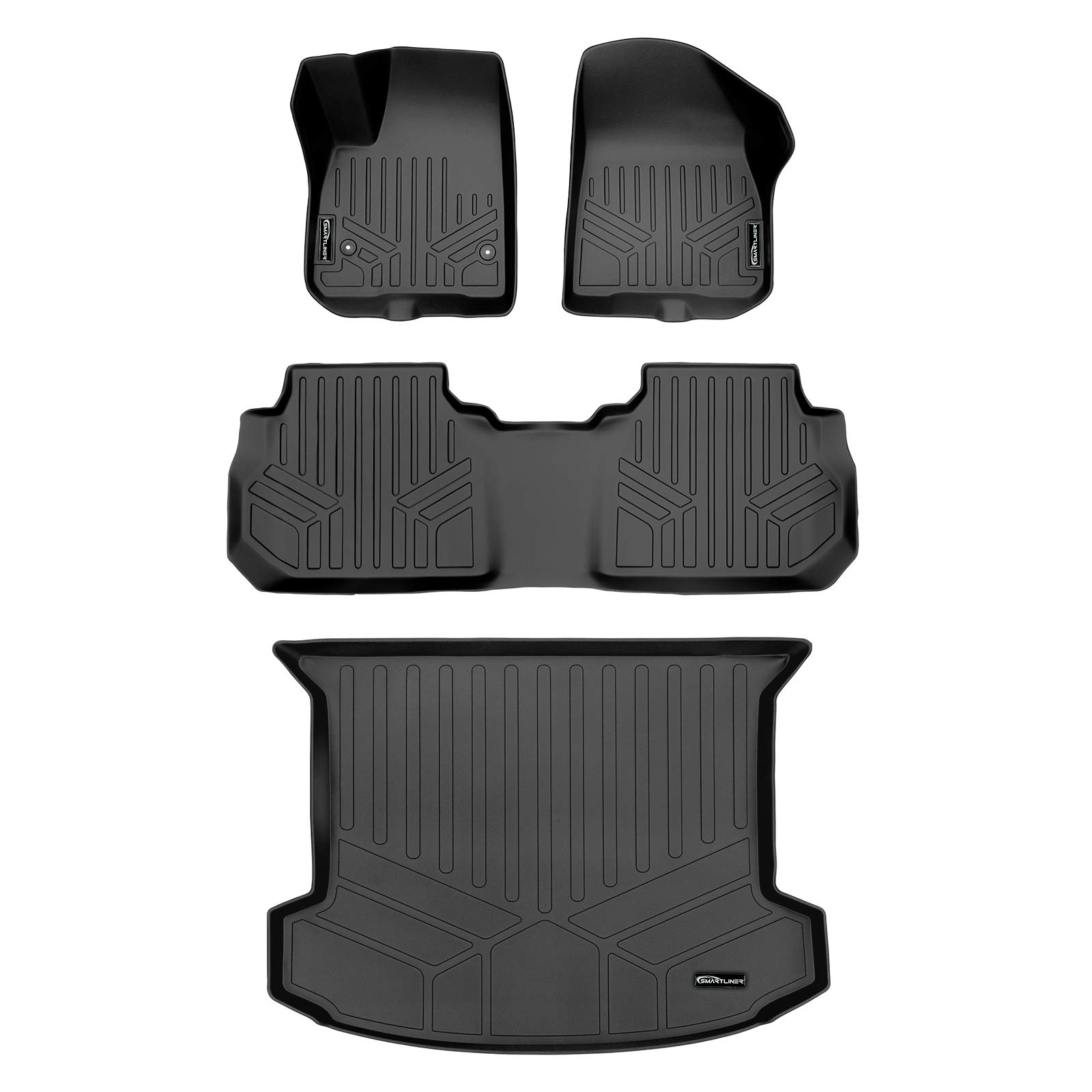 MAXFLOORMATフロアマット2行とMAXTRAY Cargoライナーセットブラックfor 2017 ? 2018 Cadillac xt5
