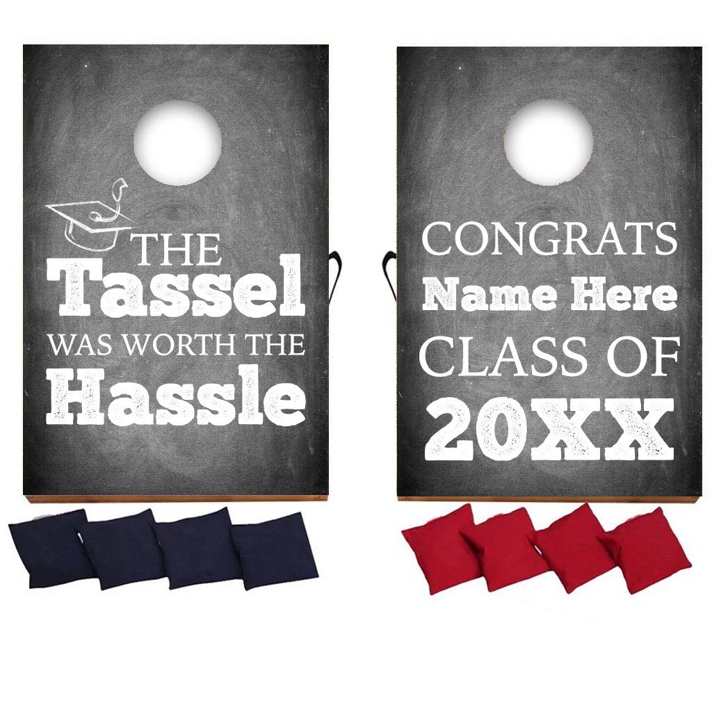VictoryStoreカスタム卒業式バッグToss Game ? カスタム卒業式Cornhole ? 黒板デザイン ? Theタッセルw..