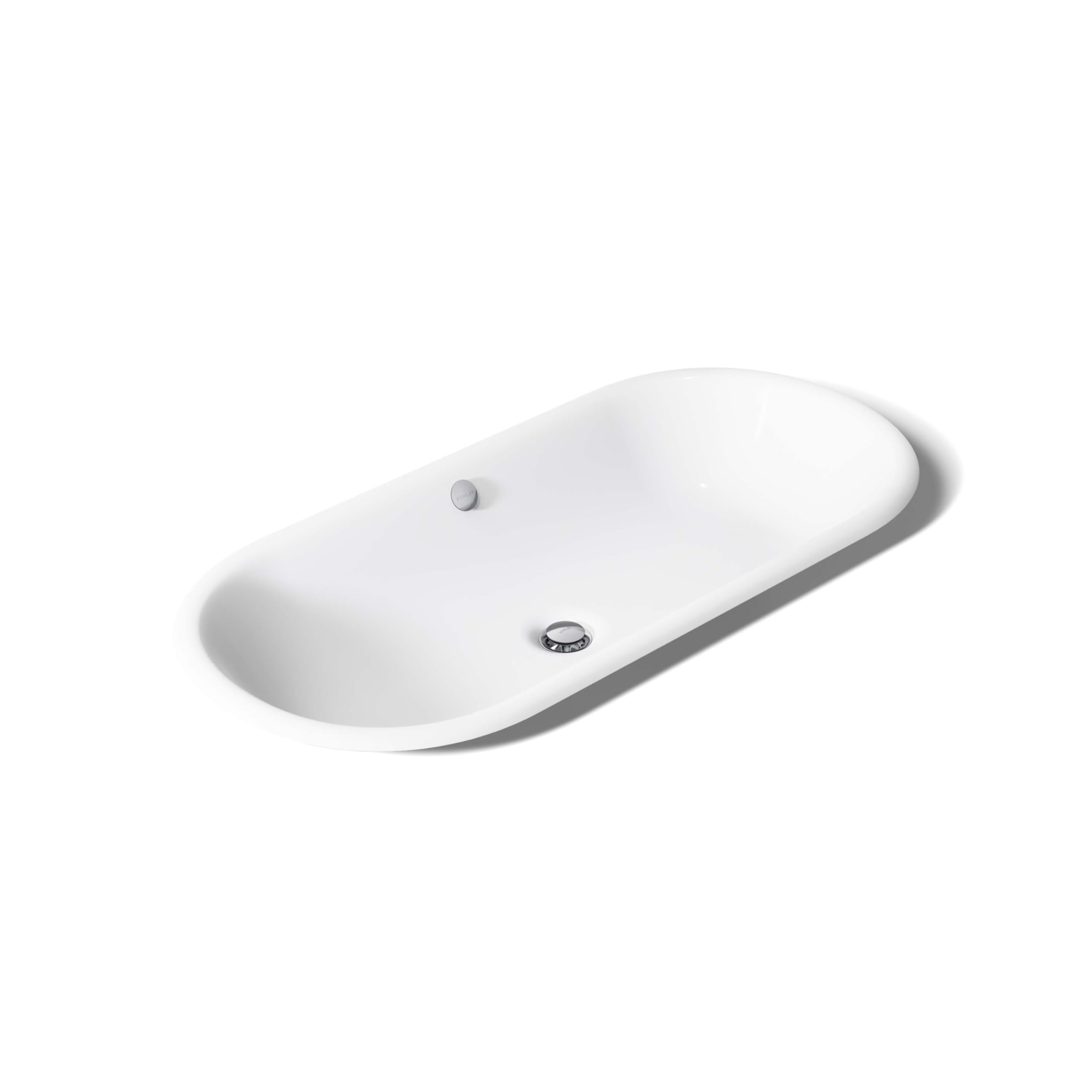KOHLER K-20213-P5-0 アイロン プレーン バスルームシンク ホワイト