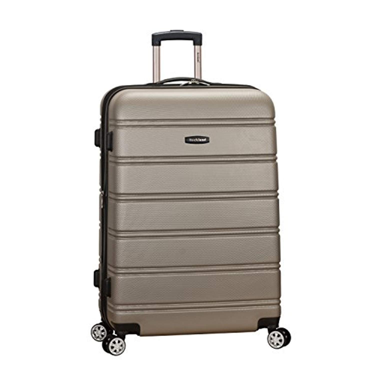 Rockland Melbourne ハードサイド 拡張可能ラゲッジ スピナーホイール付き、シルバー、チェック L 28インチ シルバー Checked Large 28 Melbourne ハードサイド 拡張可能 スピナーホイールラゲッジ
