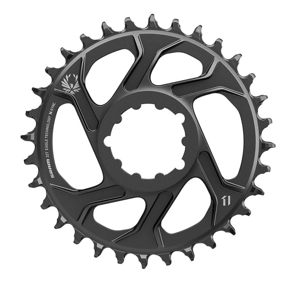 RICOH - SRAM x-sync 2 SL、Chainring、歯: 38、速度: 11 / 12、BCD :ダイレクトマウント、シングル、アルミニウム、ブラック