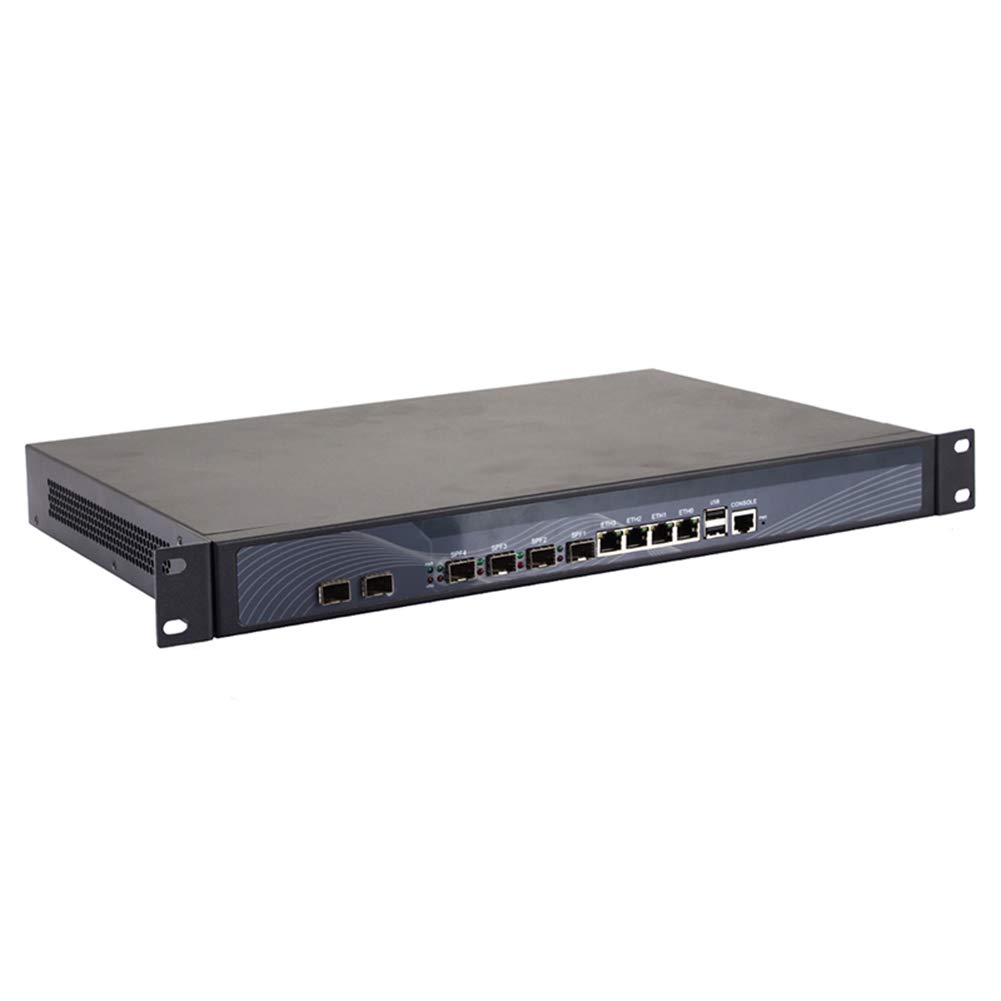 Firewall VPN 1U Rackmount Mikrotik Pfsense OPNsense Network Appliance I5 4430 HUNSN RS19 AES-NI 4 x Lan 4 x SFP Gigabit 2 x SFP+ 82599ES 10 Gigabit 2 x Bypass 16G RAM 128G SSD 1TB HDD