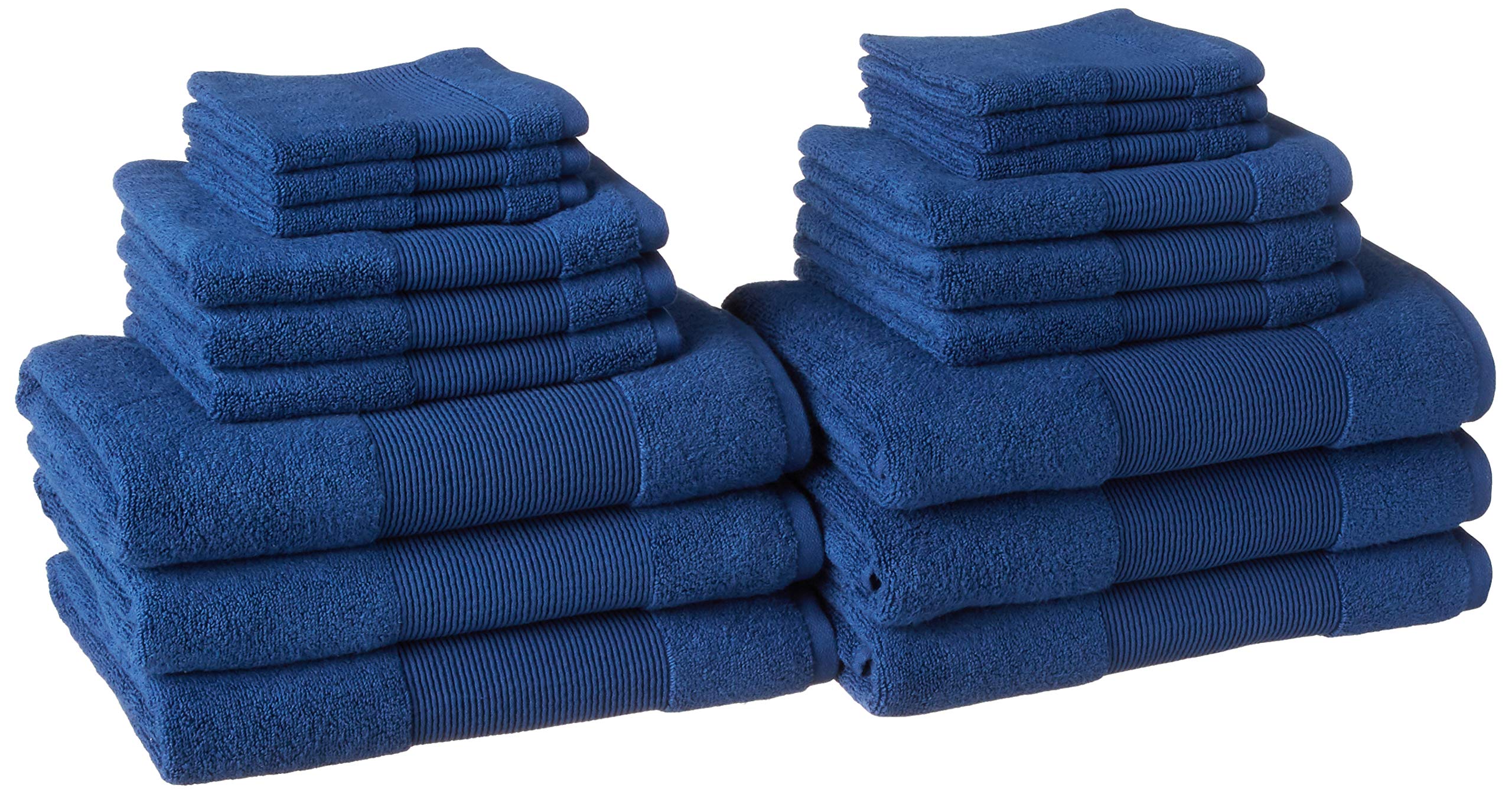 Modern Threads Air Cloud タオル18点セット - 100%ゼロツイストコットン、500GSM、速乾&プラッシュ、ネイビー