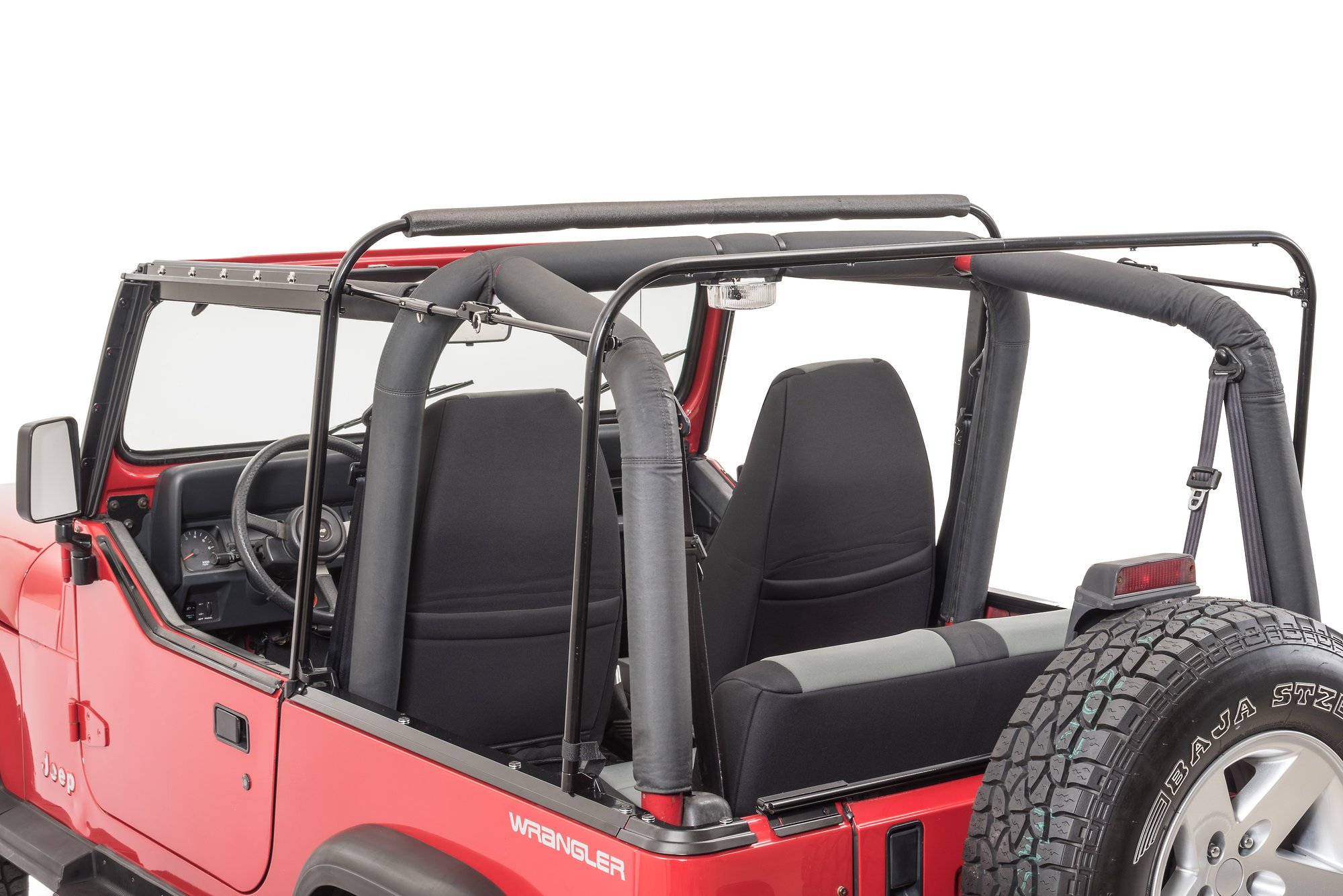 MasterTop ソフトトップハードウェアキット 1987-1995 Jeep YJ Wrangler車両用 ソフトアッパードア付き..
