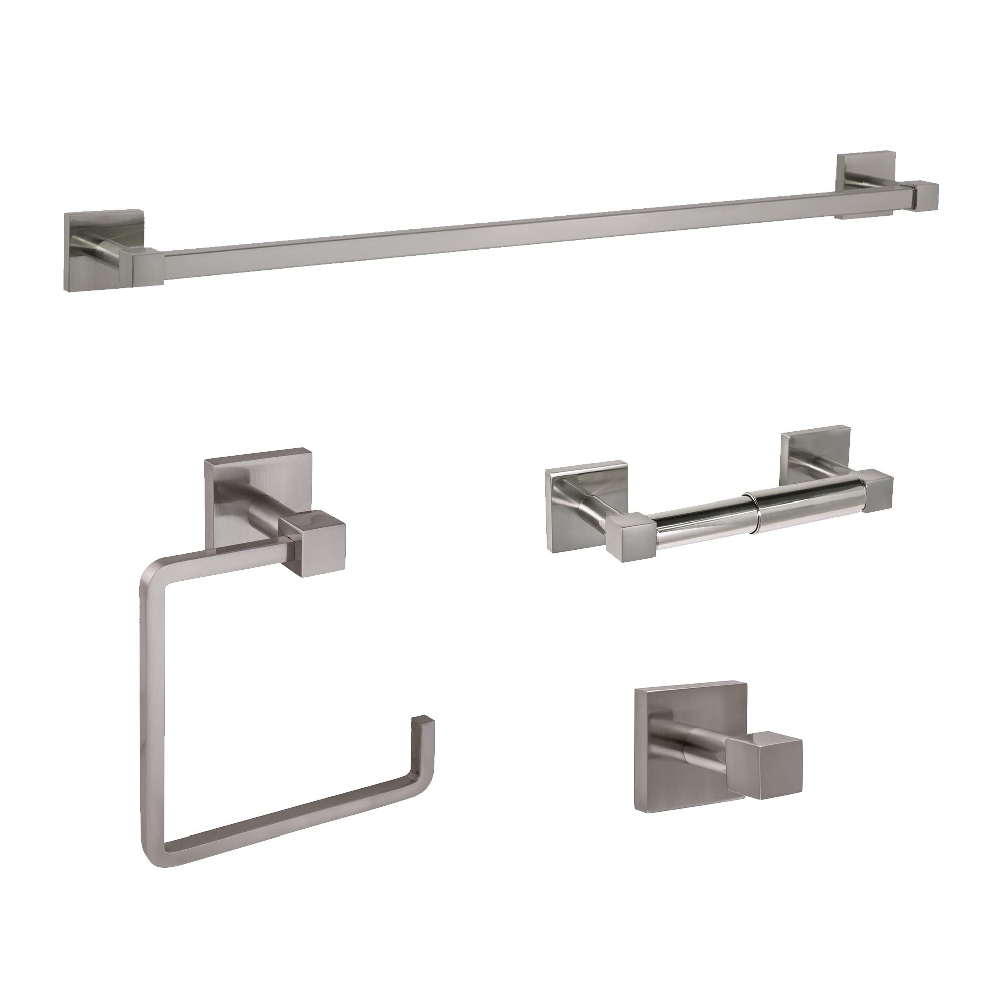 Design House 188532 Karsen バスルームアクセサリー4点セット サテンニッケル